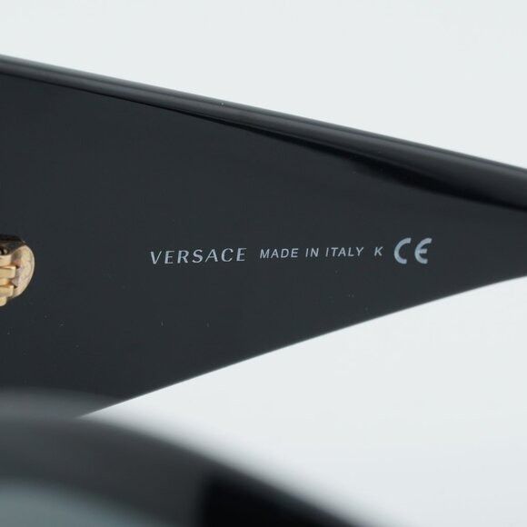 Versace Versace VE4392 GB1/87 Sunglasses Black Oval Frame Size ONE SIZE - 8 Thumbnail