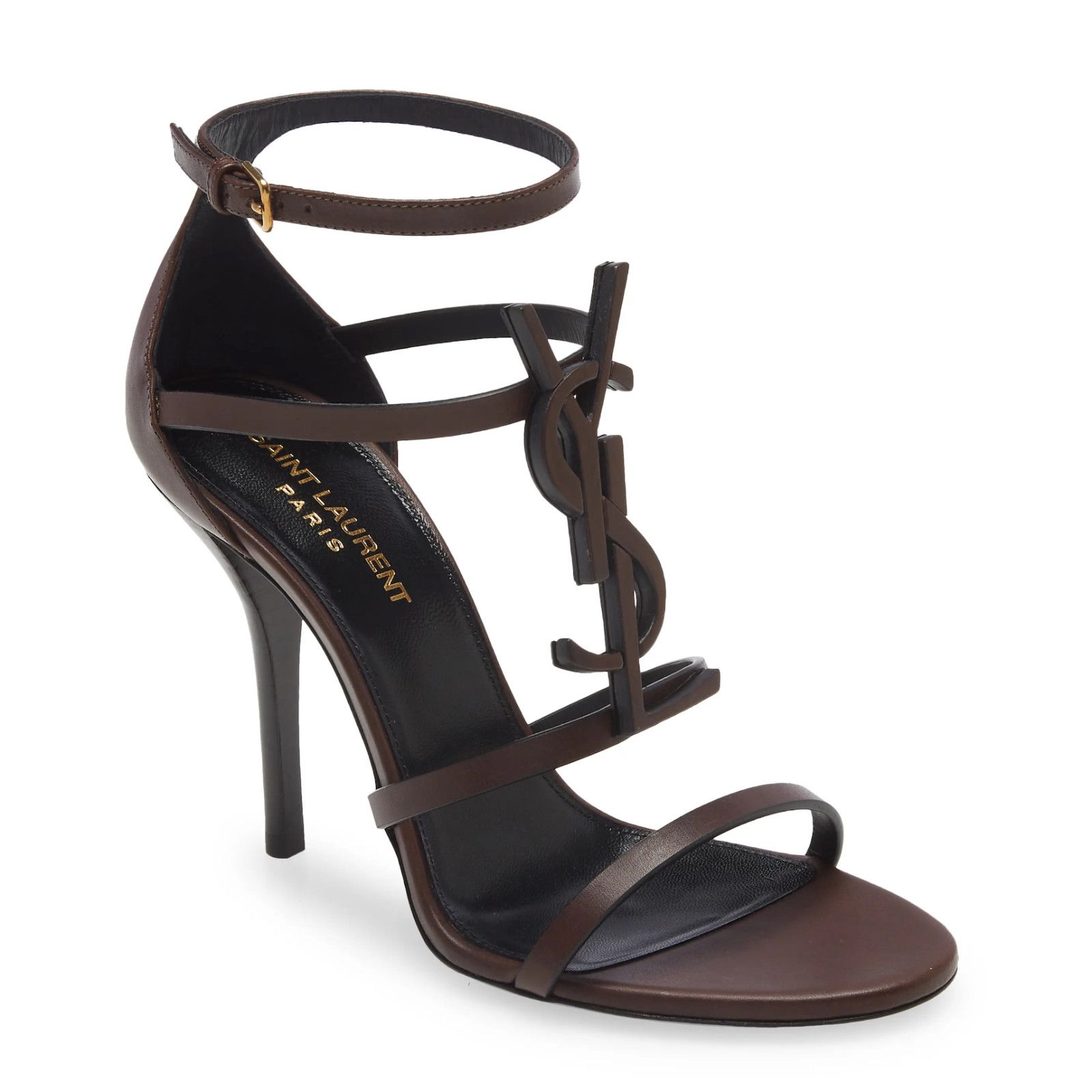 Yves Saint Laurent Saint Laurent Cassandra Tmoro Brown Leather YSL Logo Size US 7 / IT 37 - 1 Thumbnail