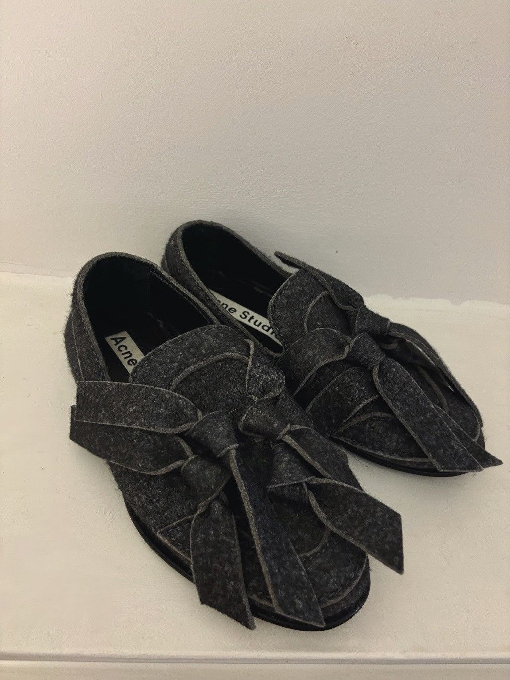 Acne Studios Acne Studios Arnie grey melange loafers Size US 7 / EU 40 - 1 Thumbnail