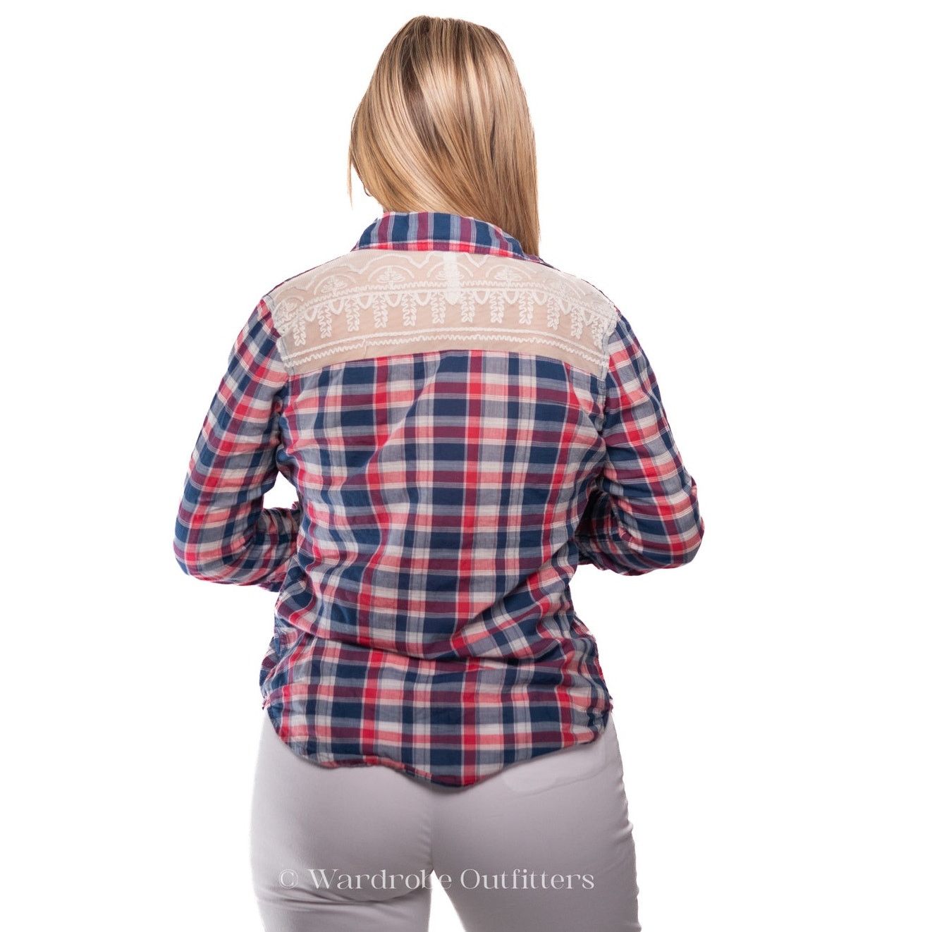Aeropostale Vintage Y2k Aeropostale Plaid Lace Flannel Size S / US 4 / IT 40 - 3 Thumbnail