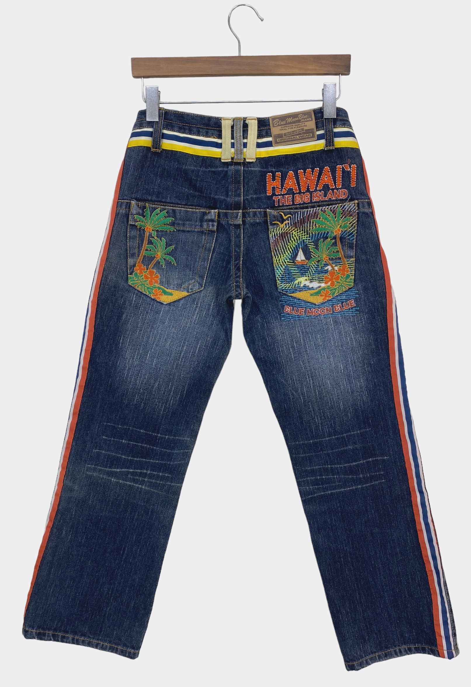 Japanese Brand Japanese Blue Moon Denim - Spellout Jeans - Blue Japan Size US 30 / EU 46 - 1 Thumbnail