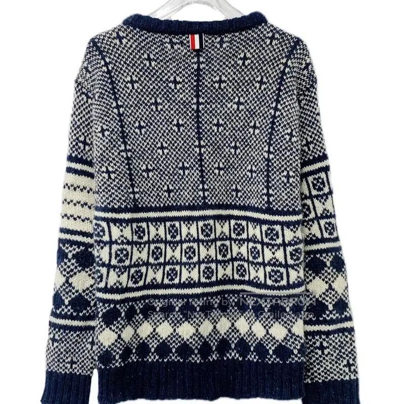 Thom Browne Thom Browne Navy Wool Men's Sweater . Size US S / EU 44-46 / 1 - 2 Thumbnail