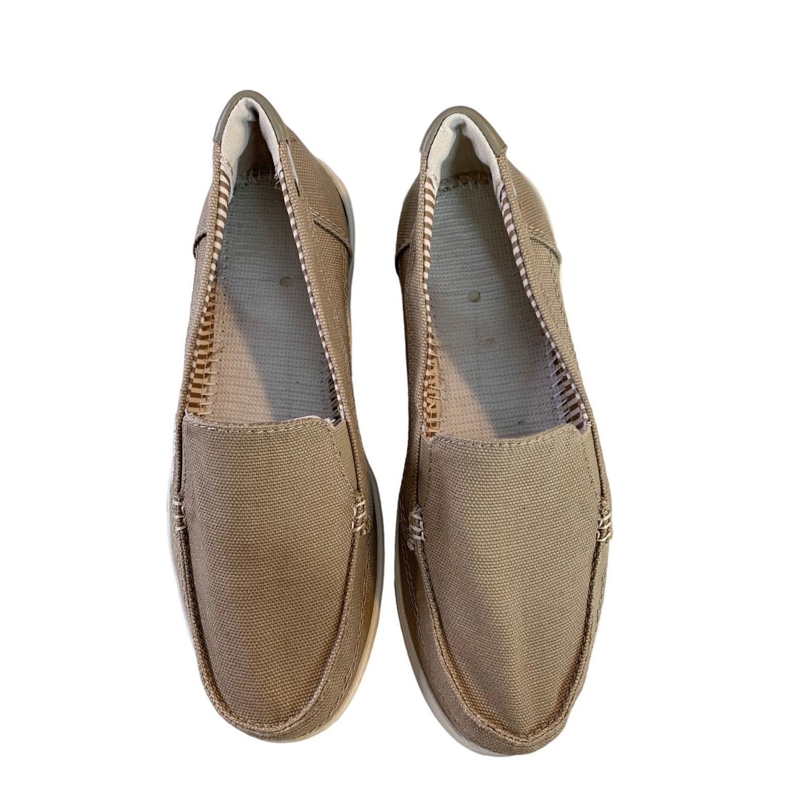 Crocs Crocs Canvas Slip on Boat Shoes Loafers Biege Women's Sze 6 Size US 6 / IT 36 - 3 Thumbnail