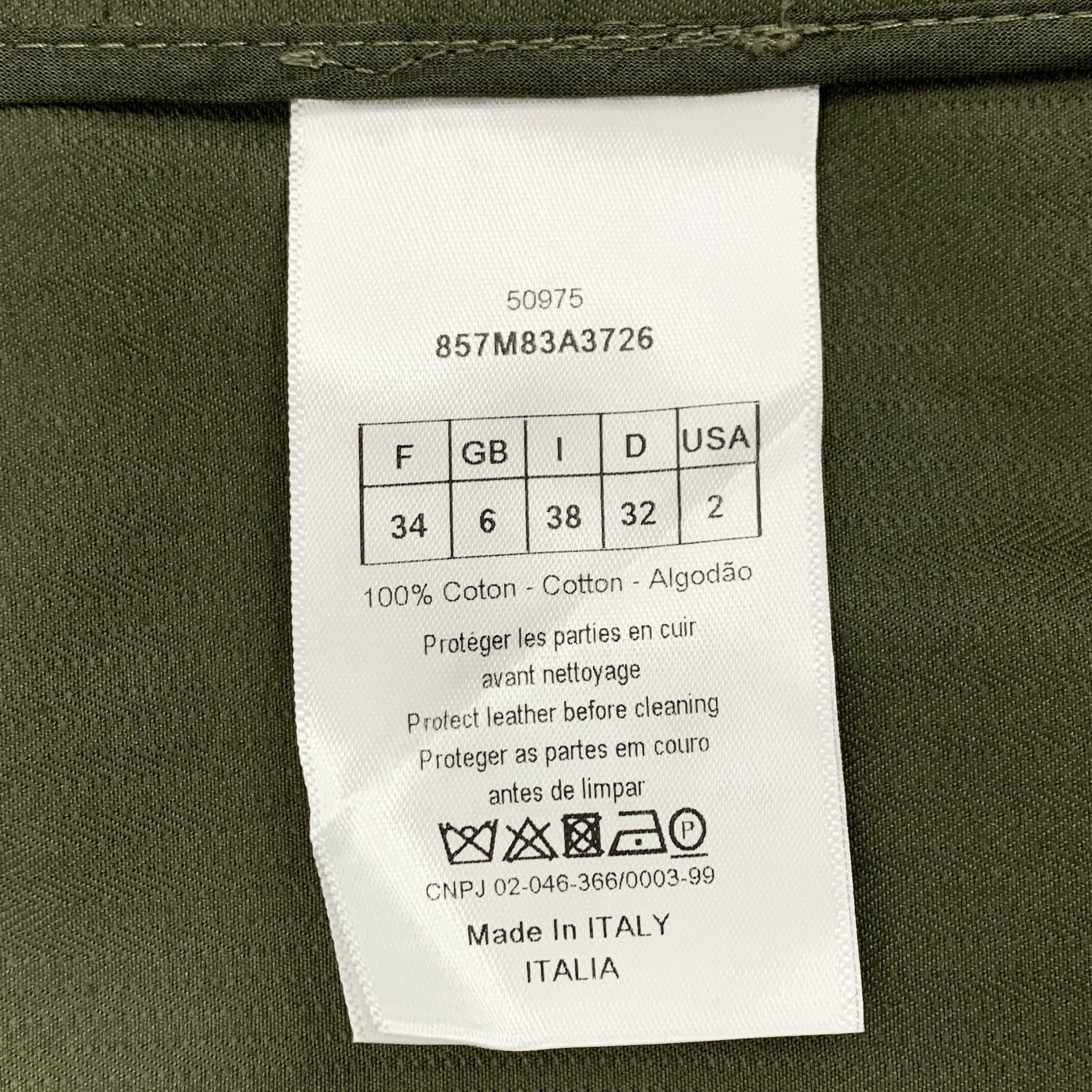 Dior Dior Cotton Trench Coat Dark Green (38) Size XS / US 0-2 / IT 36-38 - 6 Thumbnail