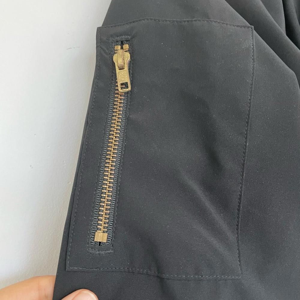 Designer Albion Fit Women’s Black w/Gold Zipper Bomber Jacket XS Size XS / US 0-2 / IT 36-38 - 4 Thumbnail