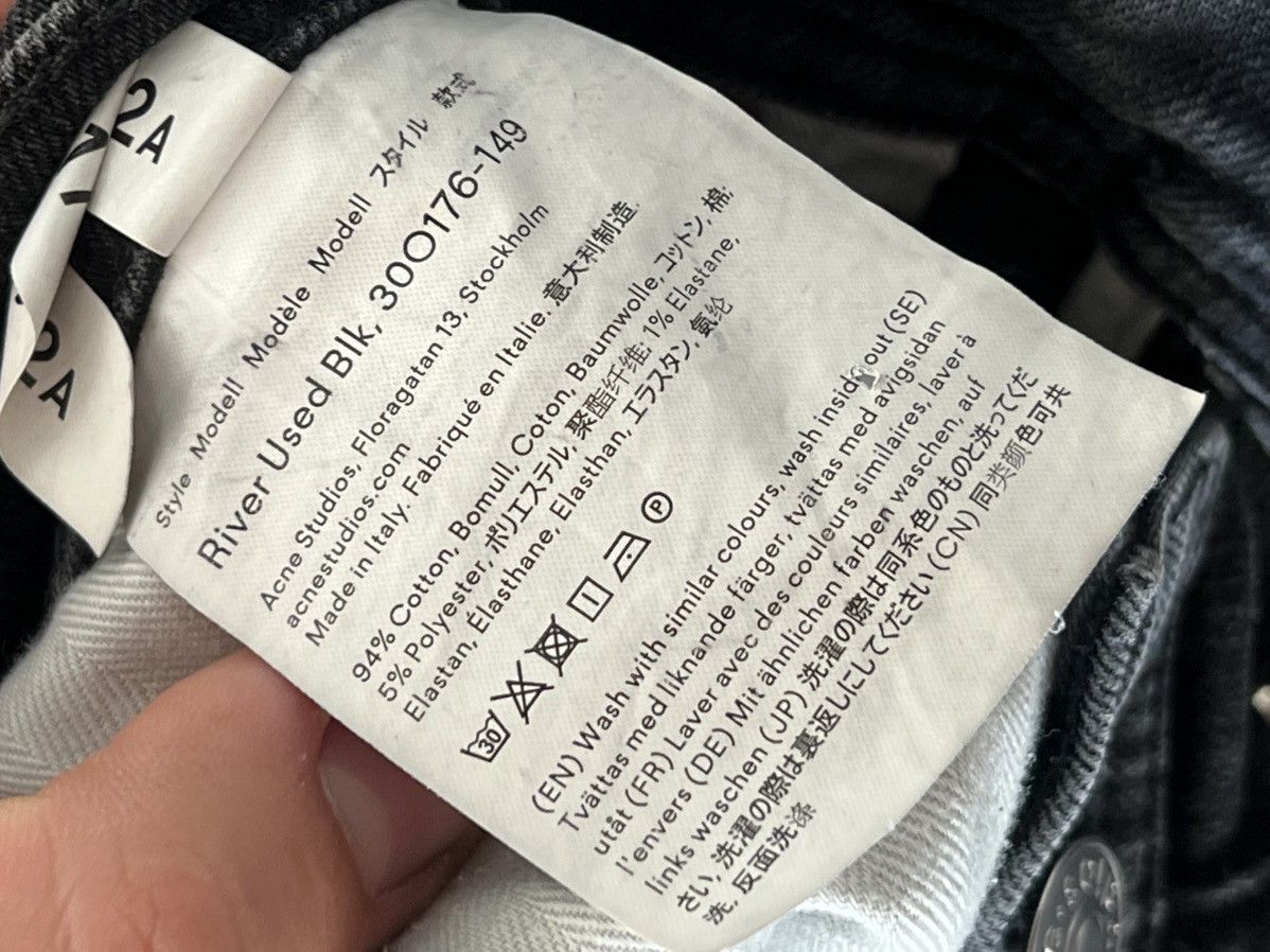 Acne Studios Acne Studios Bla Konst Stockholm River Used Black Men Jeans Size US 32 / EU 48 - 16 Thumbnail