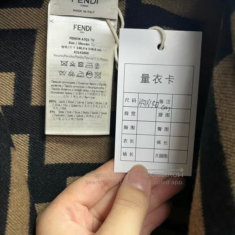 Fendi Fendi size 140*140cm FF Pattern Shawl Size ONE SIZE - 4 Thumbnail