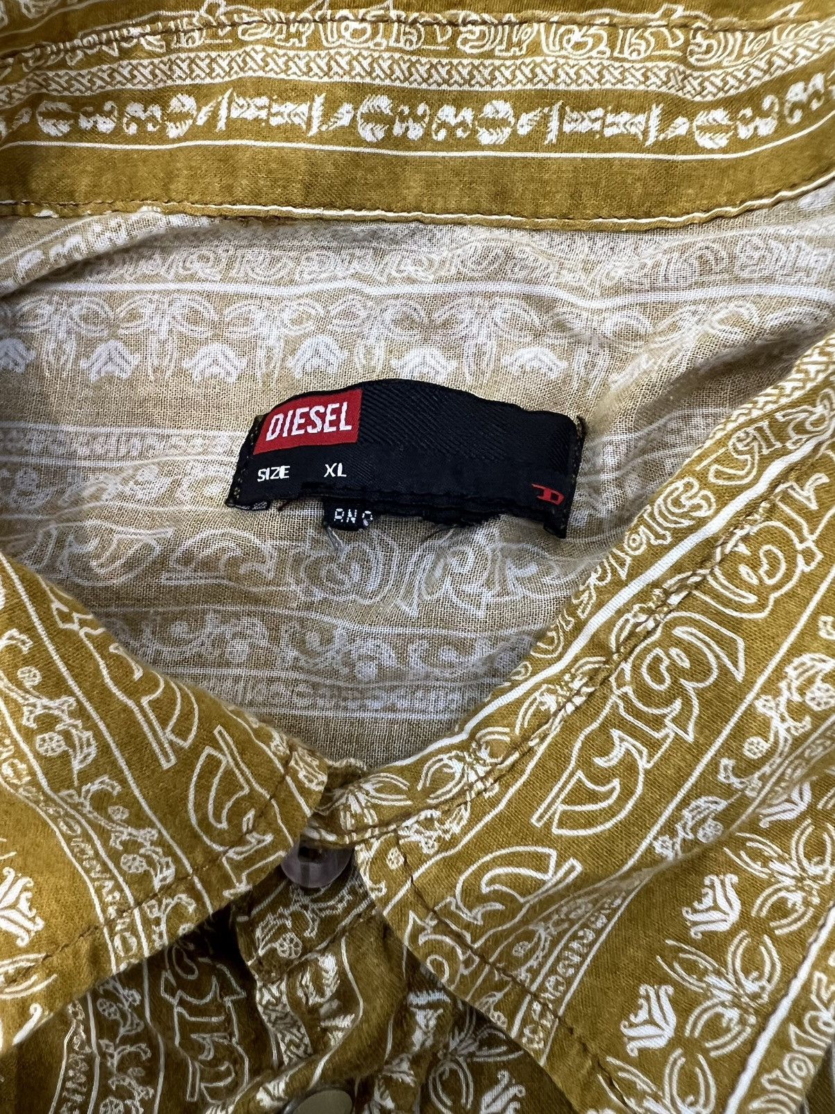Diesel Vintage y2k diesel pattern print button up shirt Size XL / US 12-14 / IT 48-50 - 3 Thumbnail