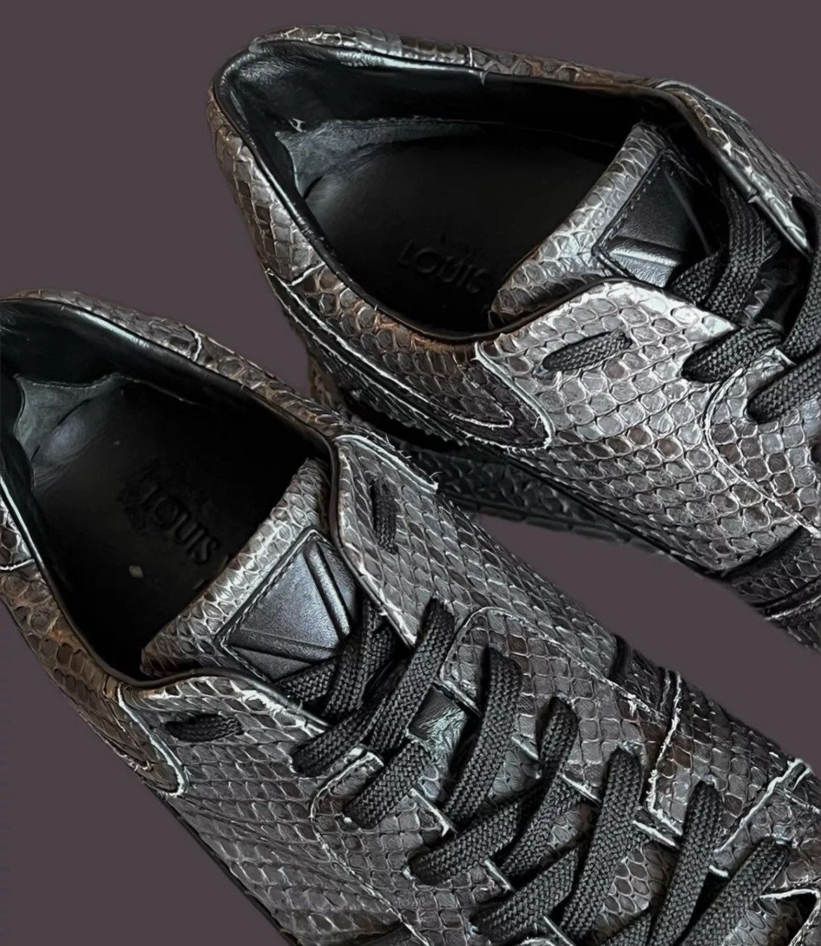 Louis Vuitton LOUIS VUITTON⚡️Size 10UK/11US "Run Away" Python sneakers Size US 11 / EU 44 - 4 Thumbnail