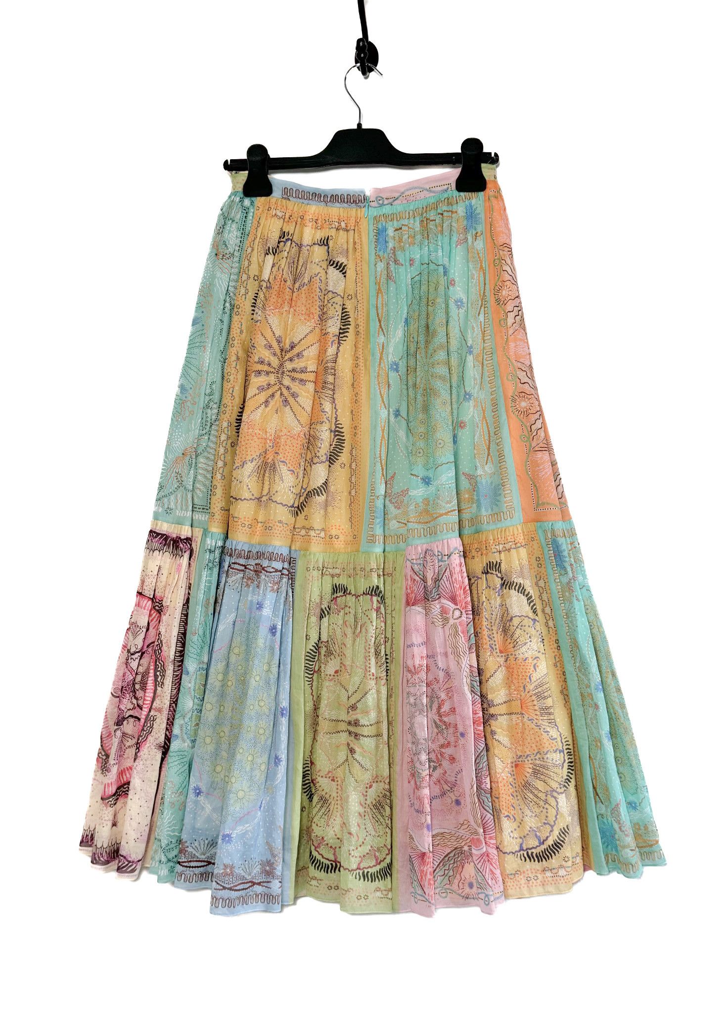 Dior Christian Dior Bohemian Patchwork Multicolour Paisley Skirt Size 28" / US 6 / IT 42 - 4 Thumbnail