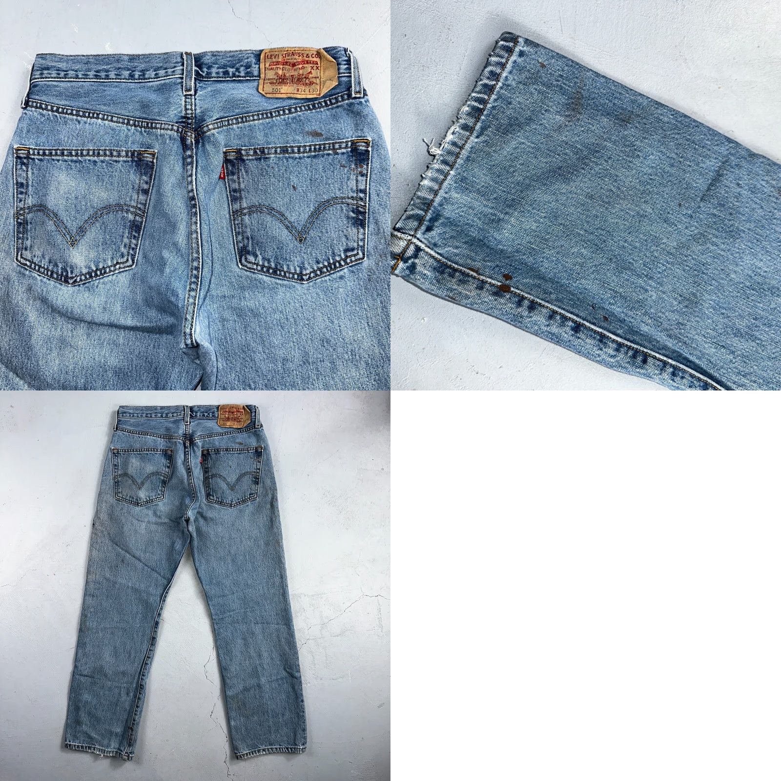 Levi's VINTAGE Levi's 501 Jeans 34x30 Men Blue 90s Straight Denim Cotton Regular Classic Mid Rise 34x30 Jeans Mens Levi'S 501 Series 90s Theme Comfort Size US 34 / EU 50 - 11 Thumbnail