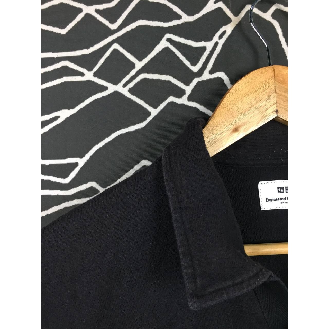 Engineered Garments × Uniqlo Engineered Garments x Uniqlo Solid Black Collar Polo Tee Size US XL / EU 56 / 4 - 4 Thumbnail