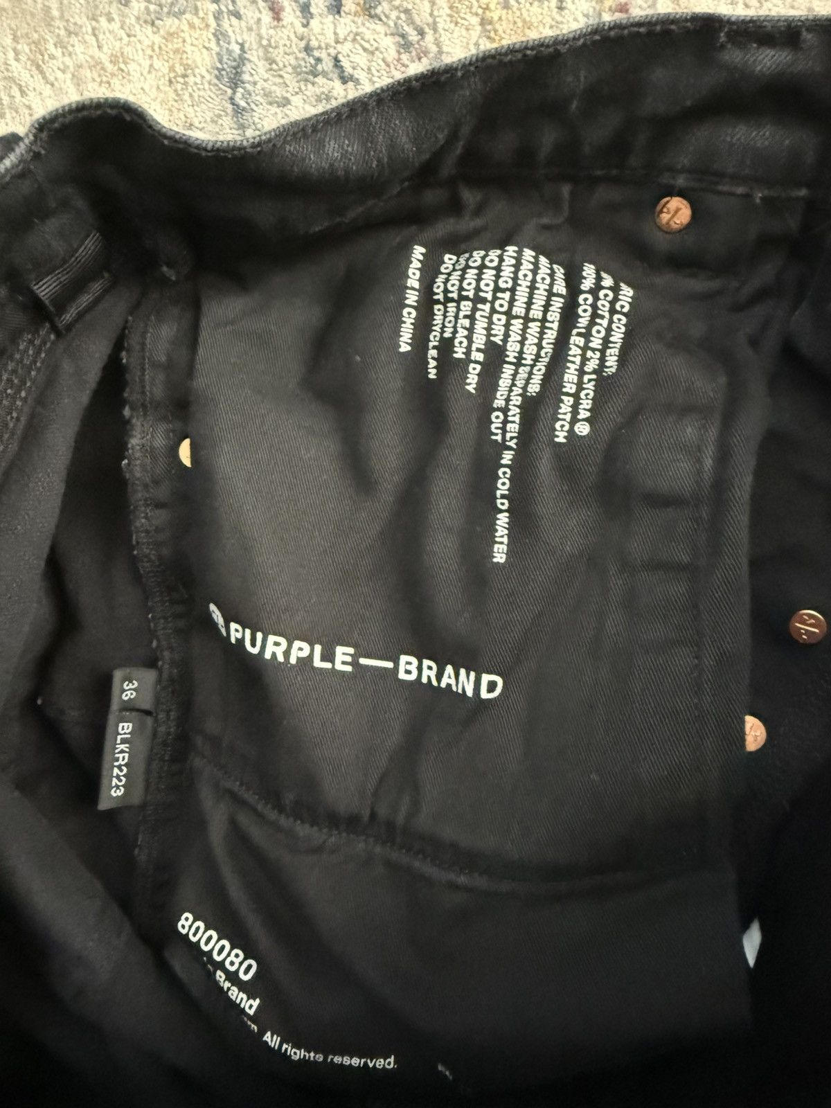 Purple × Purple Brand Purple Brand Black Denim Jeans P005 Sz 36 Size US 36 / EU 52 - 5 Thumbnail