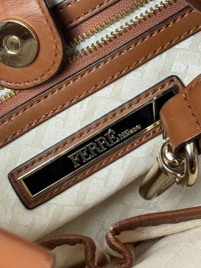 Gianfranco Ferre 2000s Gianfranco Ferré Brown Woven Leather Handle Bag Size ONE SIZE - 5 Thumbnail