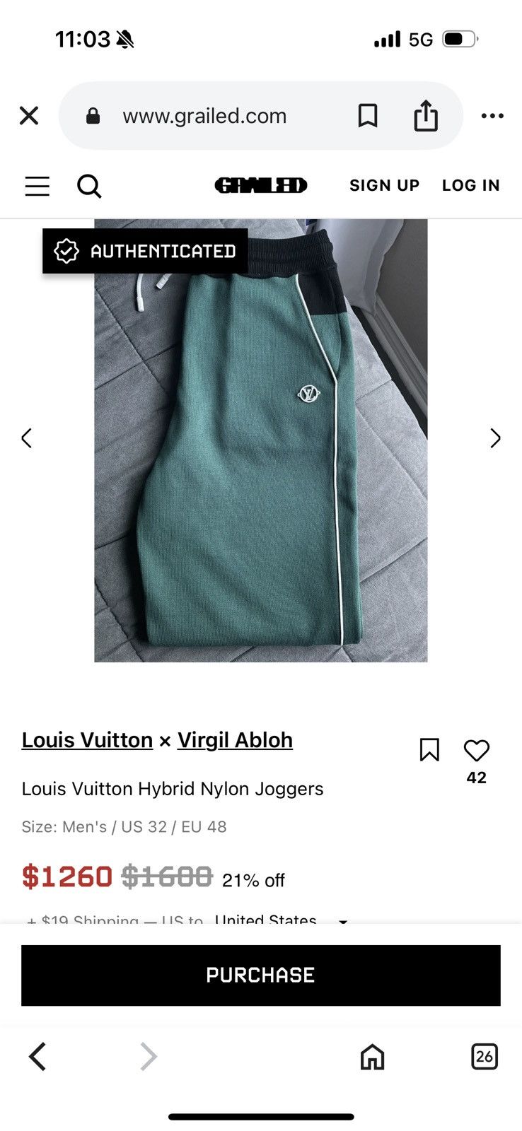 Louis Vuitton LOUIS VUITTON HYBRID NYLON JOGGER sizes in photos by tap Size US 32 / EU 48 - 20 Thumbnail