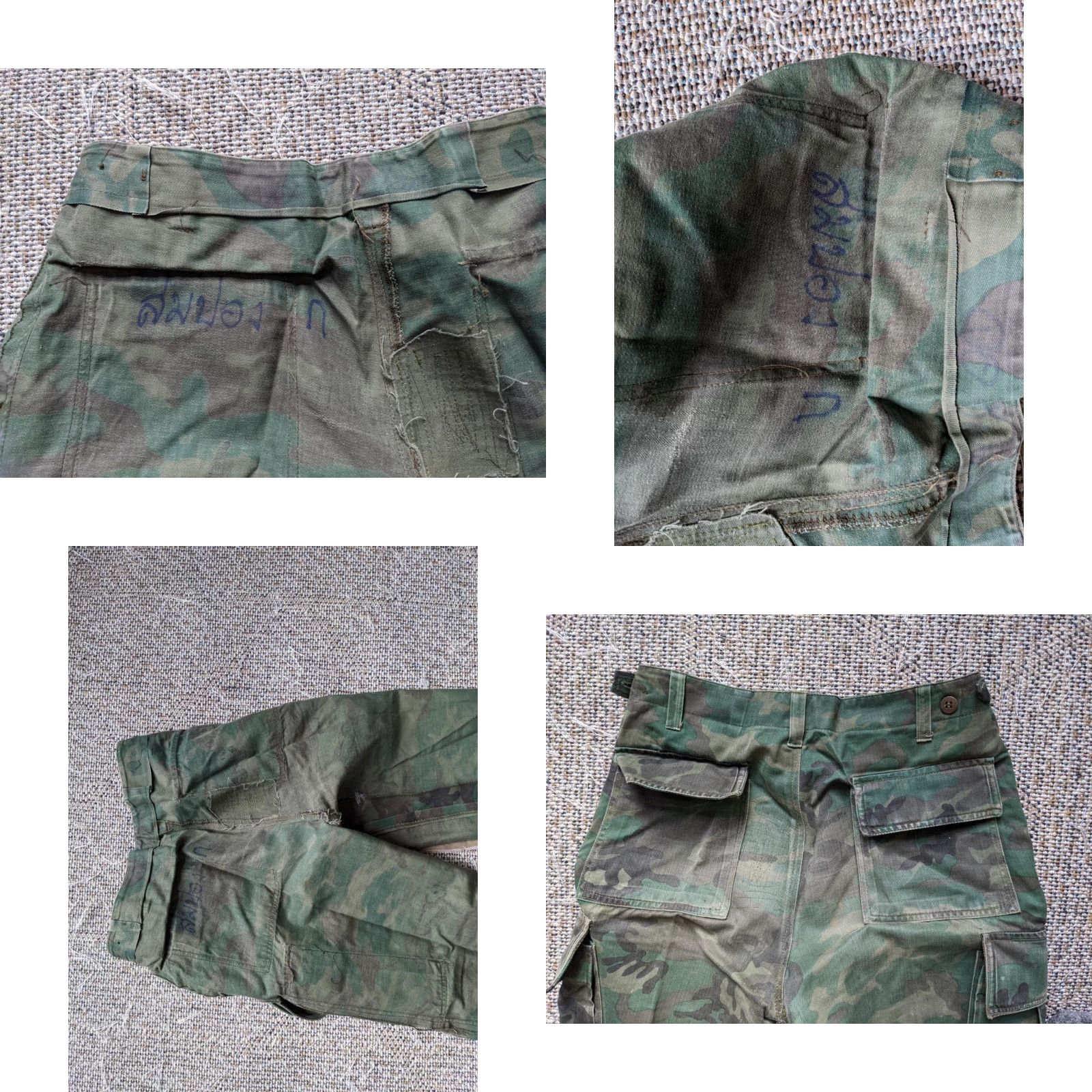 Denime VINTAGE Army Denim Pants, HERRINGBONE Camouflage WW2 30x30 Denim Pants Mens Camouflage Pattern 30x30 Size US 30 / EU 46 - 9 Thumbnail