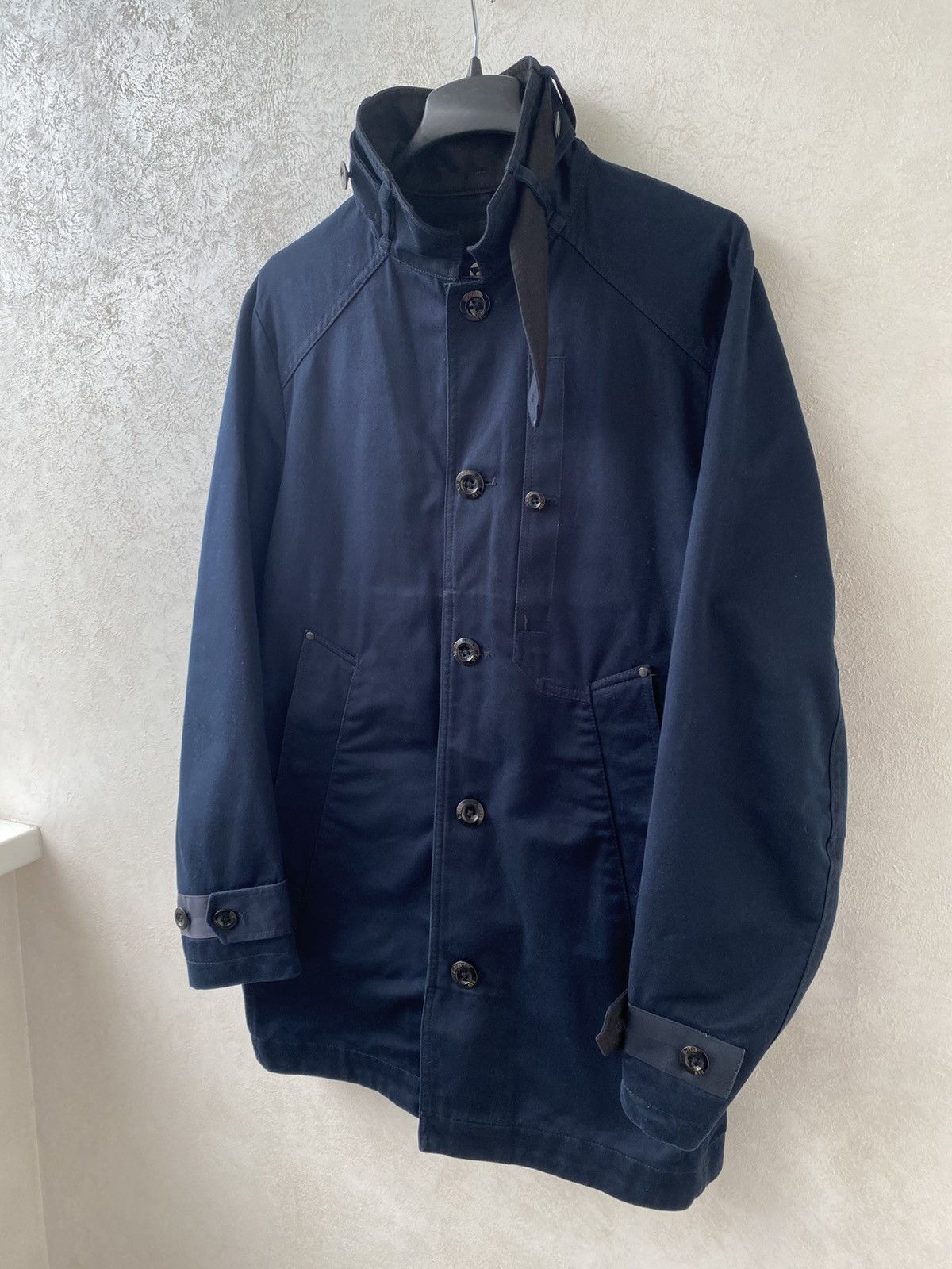 G-Star G-Star Raw Garber Navy Military Cotton Trench Coat Jacket Size US M / EU 48-50 / 2 - 3 Thumbnail