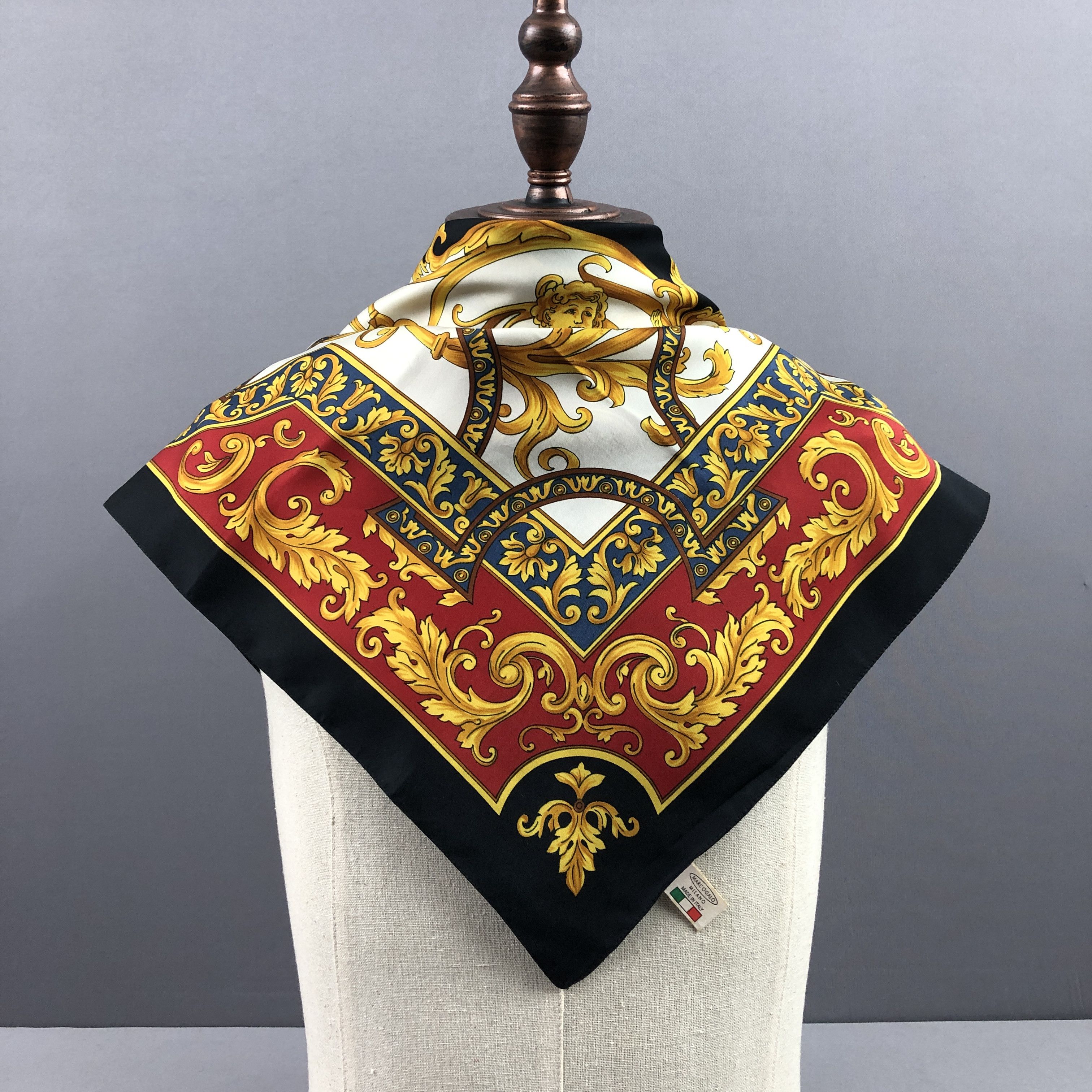 Japanese Brand Vintage Marcogalo SILK Scarf Twill Stole Wraps Scarves Size ONE SIZE - 2 Thumbnail