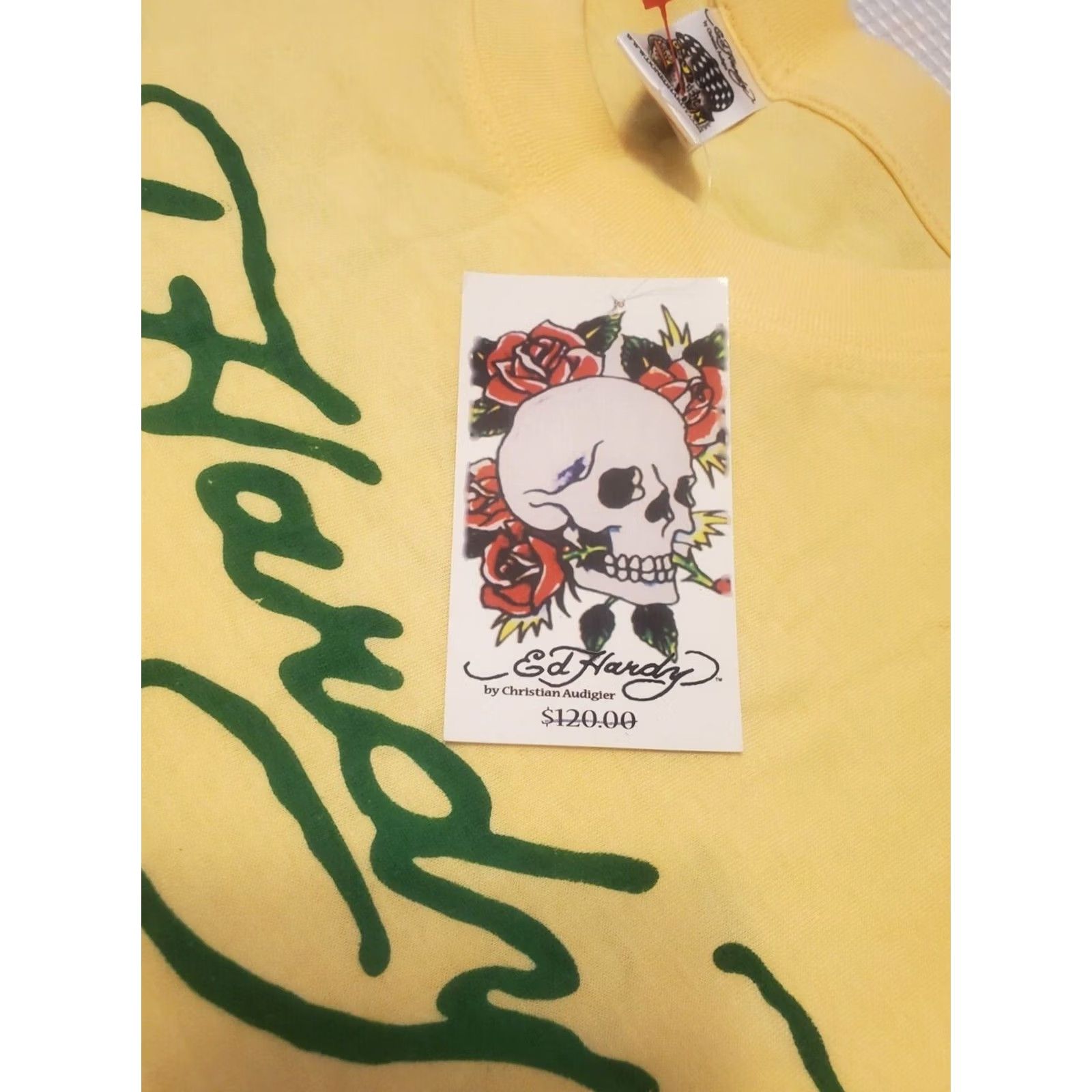Ed Hardy Vtg ED HARDY Skull Logo Shirt MEN’S Medium NWT deadstock MSRP 20 Size US M / EU 48-50 / 2 - 6 Thumbnail