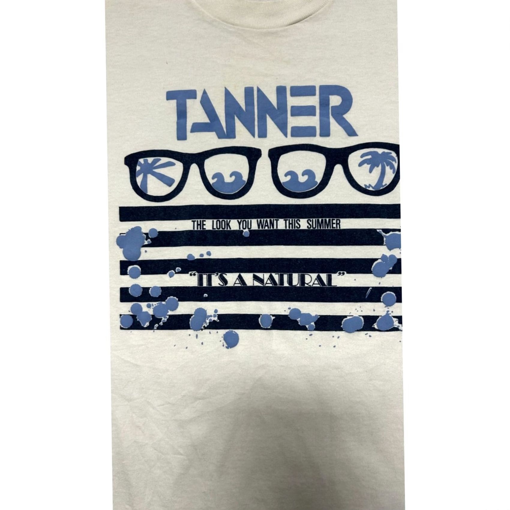 Fruit Of The Loom VINTAGE Fruit Of The Loom T-Shirt XL White Cotton Summer Beach Design Men 100% Cotton Size US XL / EU 56 / 4 - 3 Thumbnail