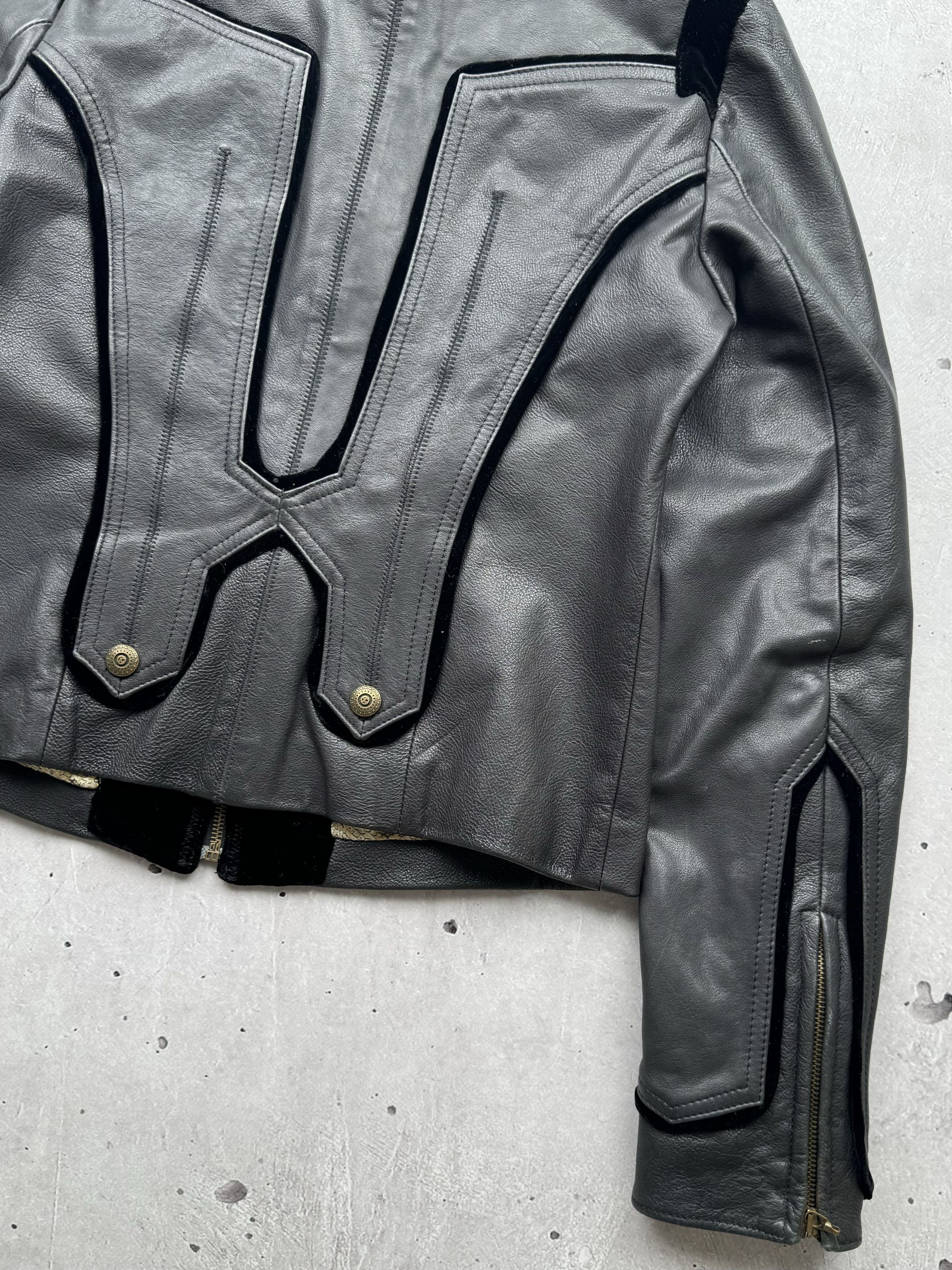 Just Cavalli × Roberto Cavalli × Vintage Just Cavalli Vintage Zipped Leather Jacket Size M / US 6-8 / IT 42-44 - 16 Thumbnail