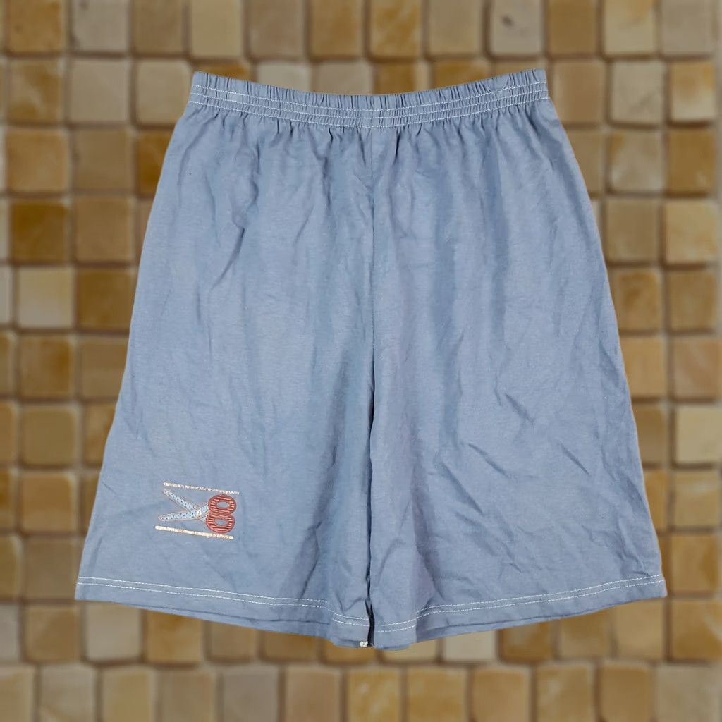 Vintage VINTAGE 90s Women's M Blue Stretch Sweat Shorts Sweatshirt? Size 32" / US 10 / IT 46 - 1 Thumbnail