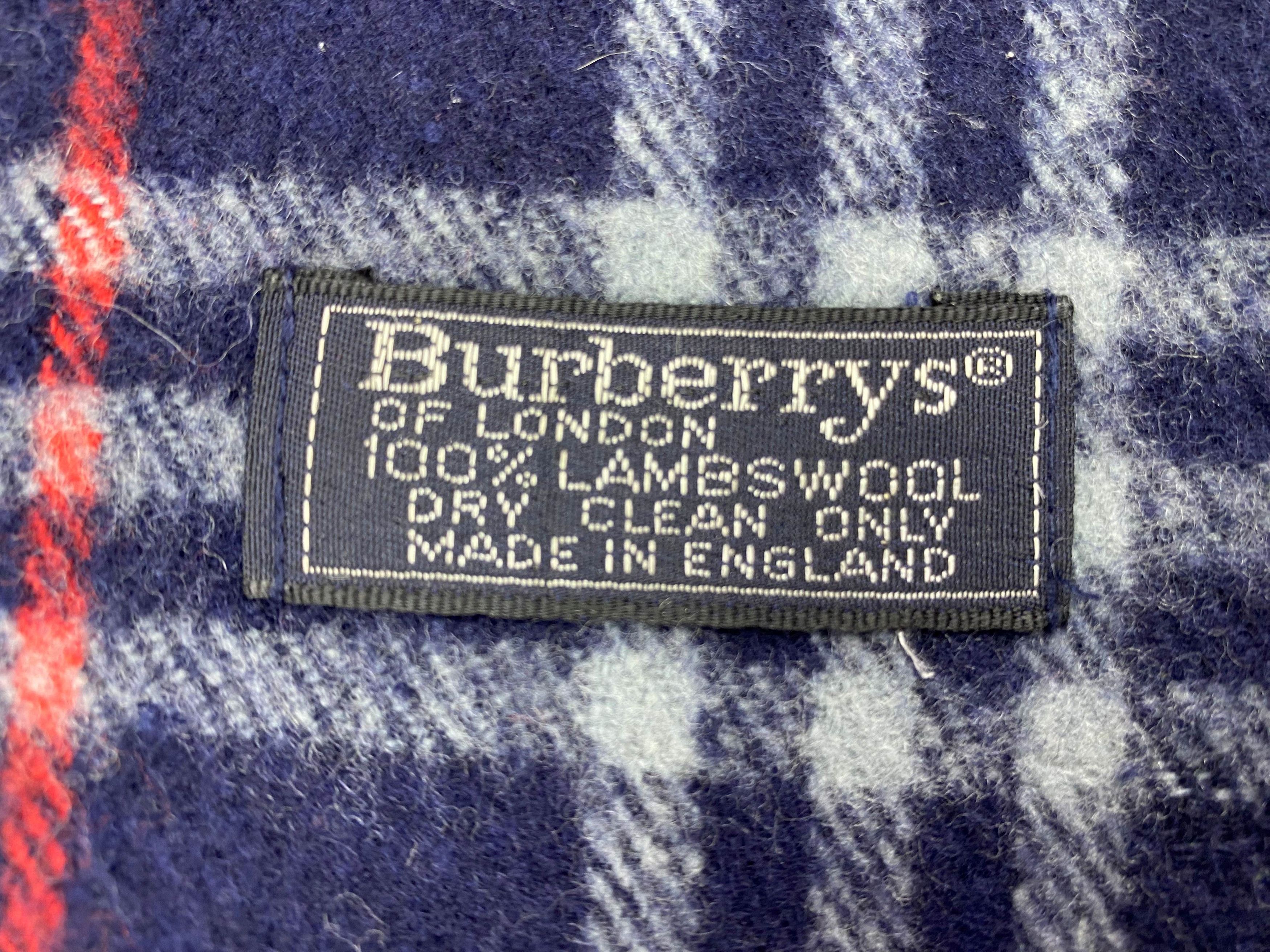 Vintage Burberrys of London Pure Lambswool Checkered Vintage Scarf Size ONE SIZE - 11 Thumbnail