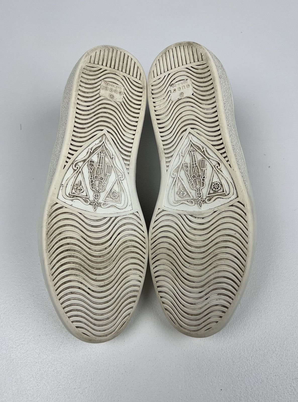 Gucci GUCCI Sneakers Low Top Leather Shoes ACE Web Stripe White Size US 9.5 / EU 42-43 - 15 Thumbnail