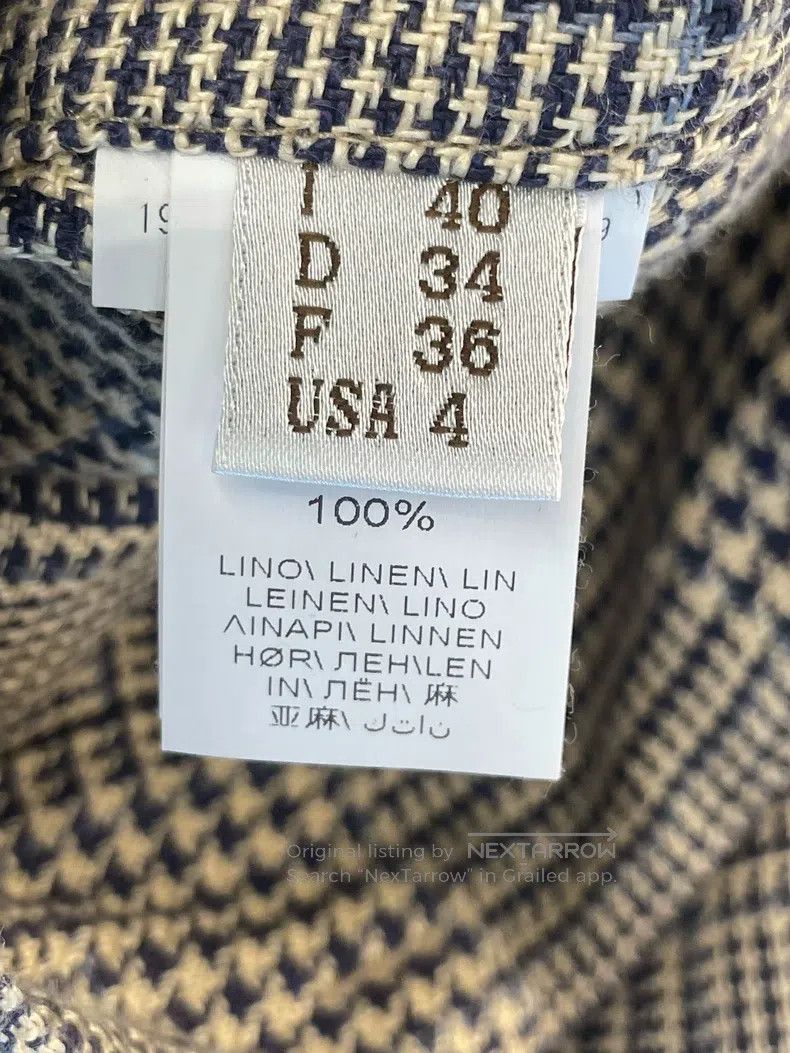 Other Brunello Cucinelli Houndstooth Linen Long Pants Size 26" / US 2 / IT 38 - 5 Thumbnail