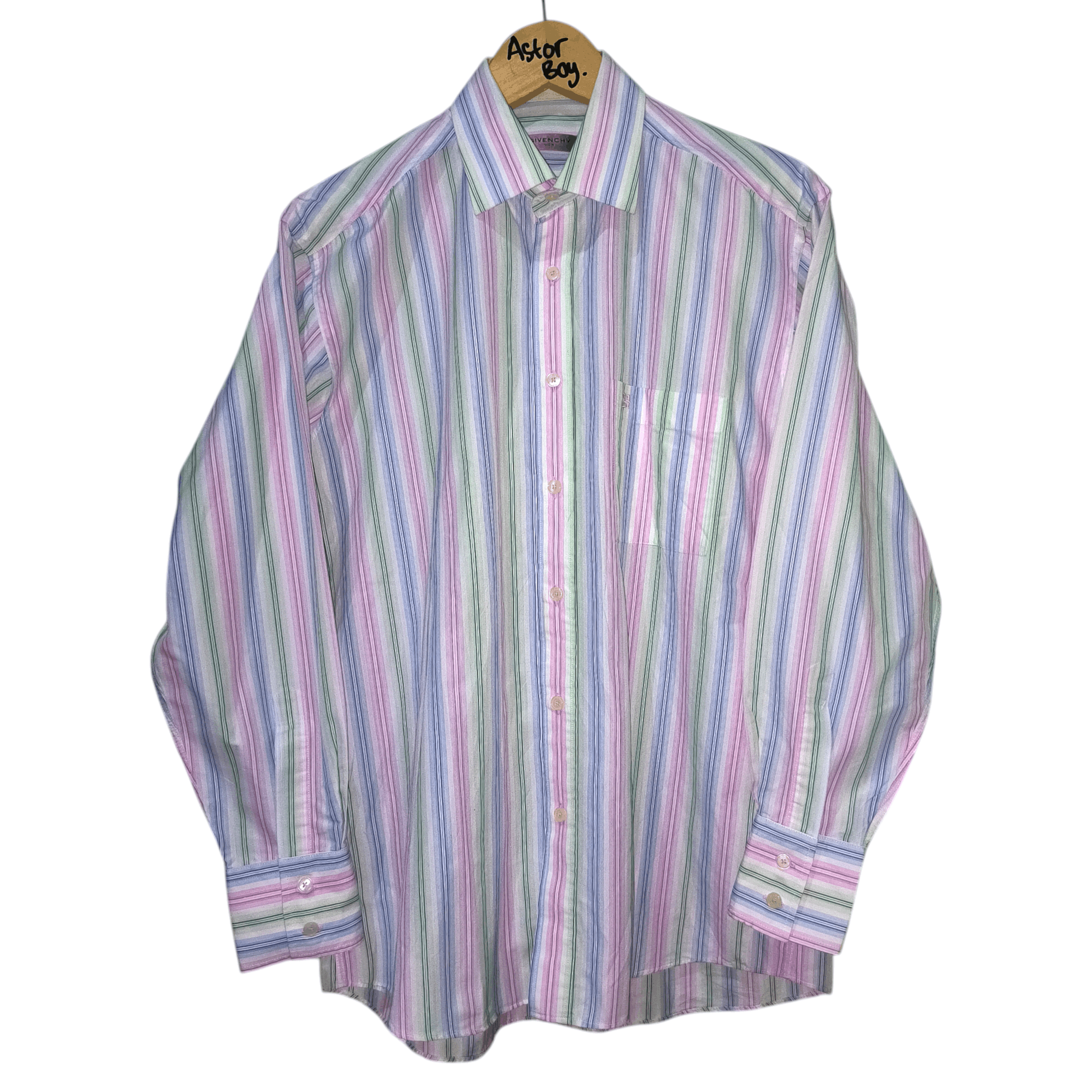 Givenchy Givenchy Neon Stripe Shirts Size US L / EU 52-54 / 3 - 1 Thumbnail