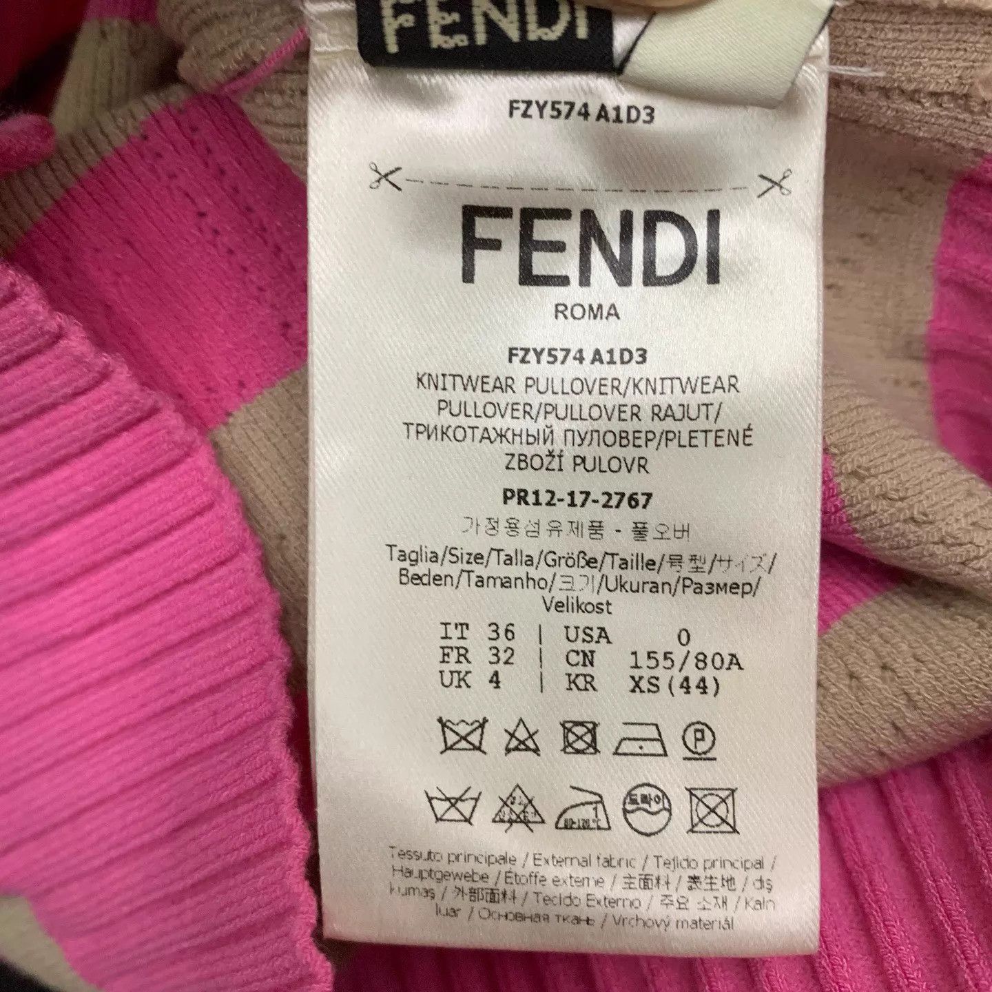 Fendi Fendi Bow Striped Knit Short Sleeve 36 95 New Size XS / US 0-2 / IT 36-38 - 5 Thumbnail