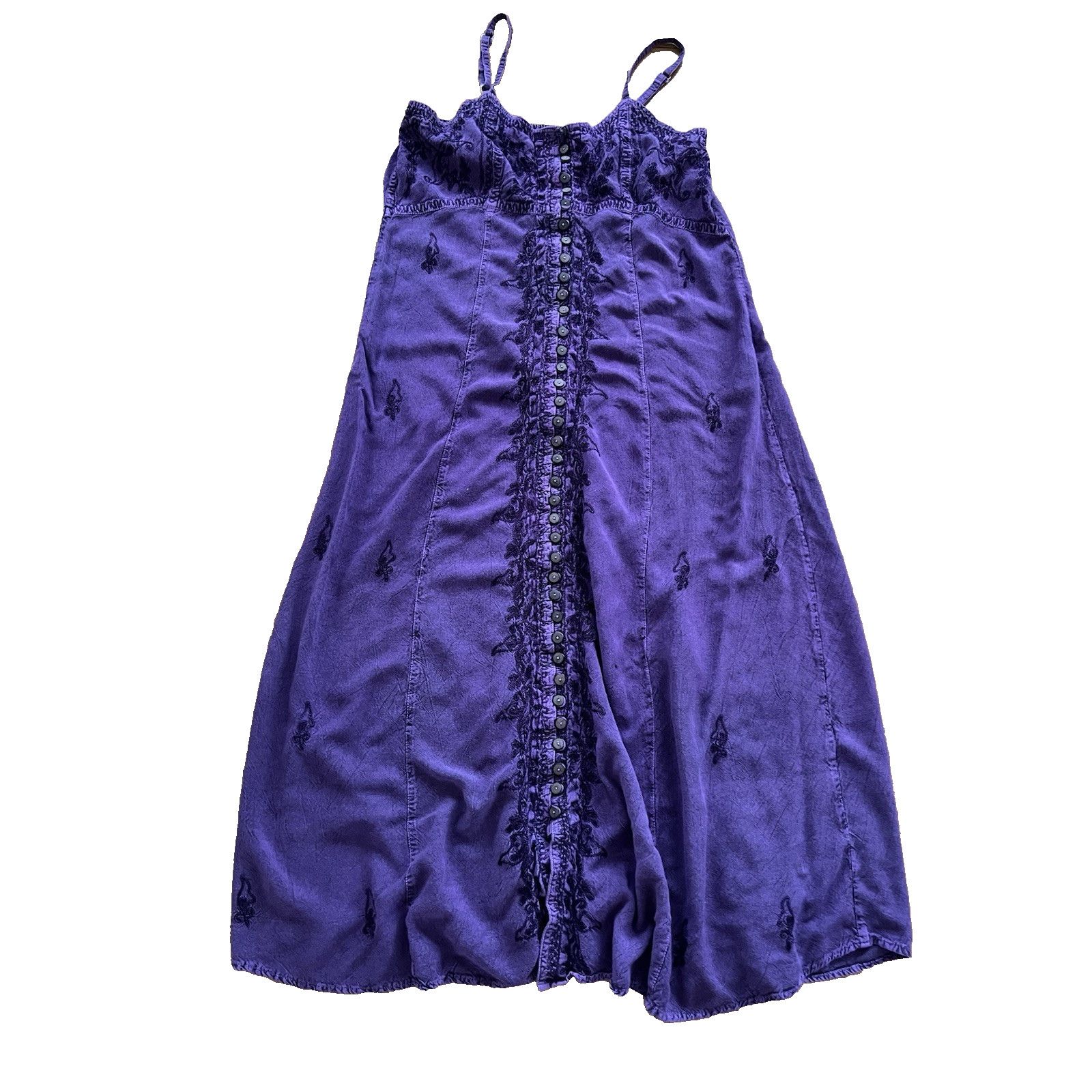 & Other Stories MANDALA Embroidered Button Through Midi Dress 1X A001864 Size XL / US 12-14 / IT 48-50 - 1 Thumbnail