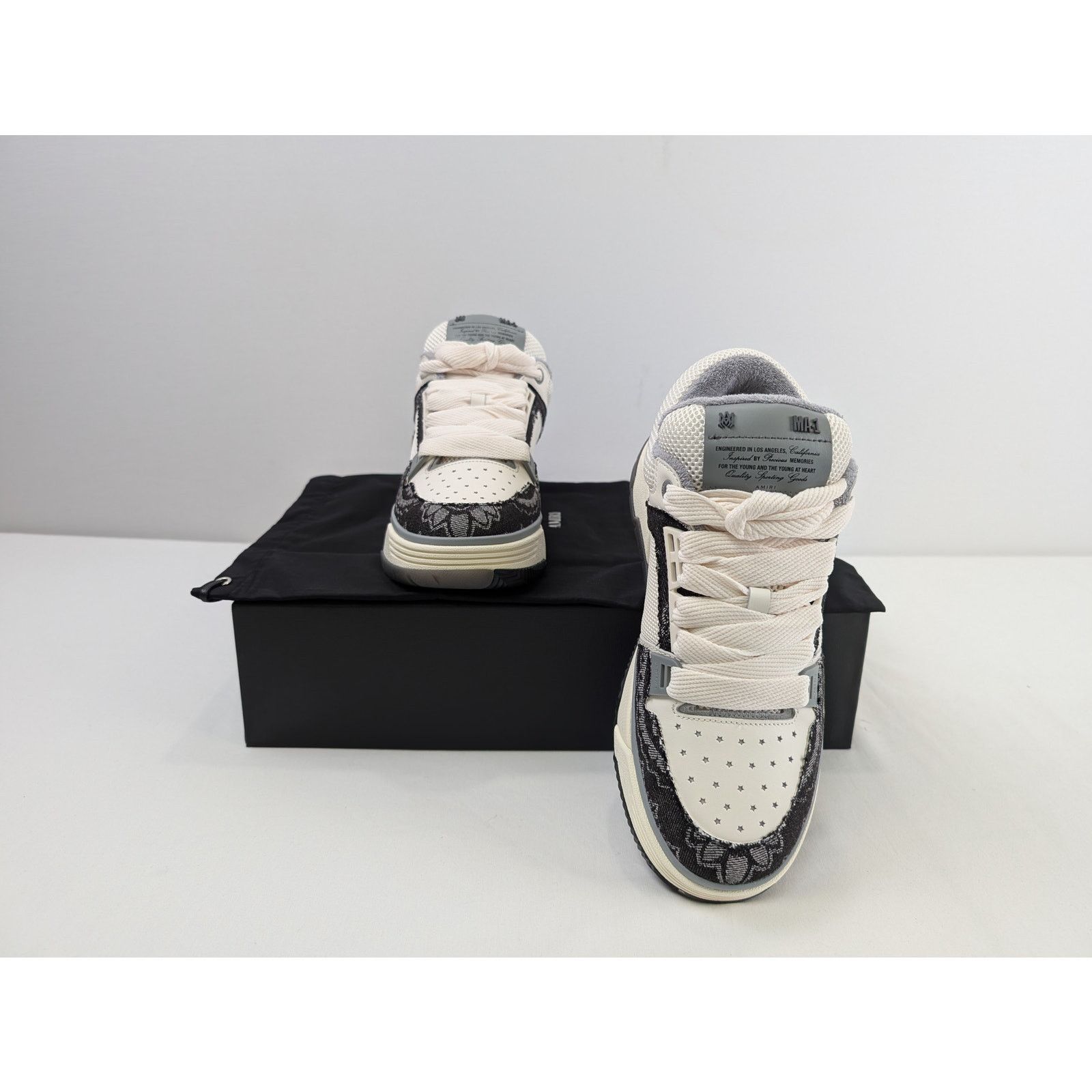 Amiri o1rshd1 Bandana Denim MA-1 Sneakers in Black Size US 11 / EU 44 - 20 Thumbnail