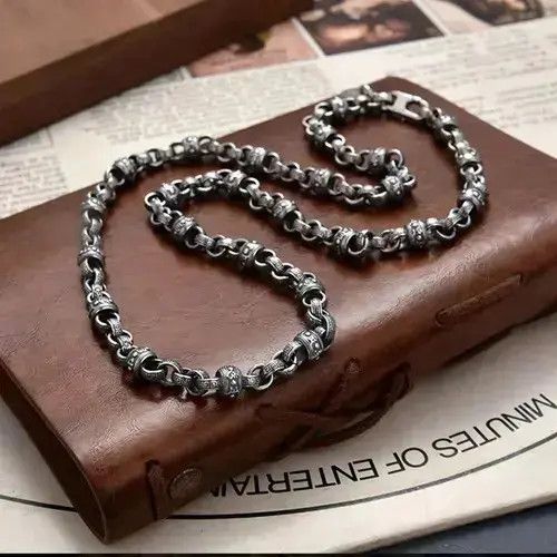 Other Silver Color Six-character Mantra Necklace Size ONE SIZE - 3 Thumbnail