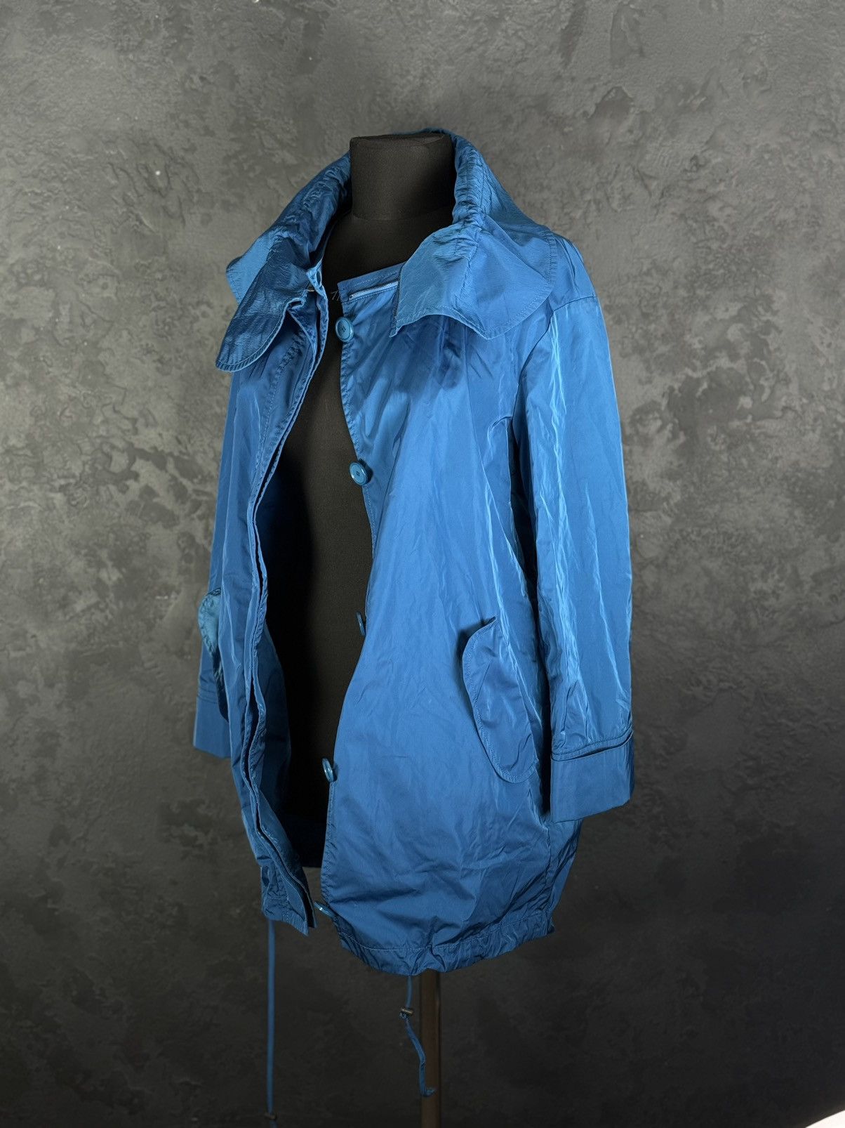 Akris Akris Punto Blue Lightweight Nylon Oversized Parka Jacket Size S / US 4 / IT 40 - 13 Thumbnail