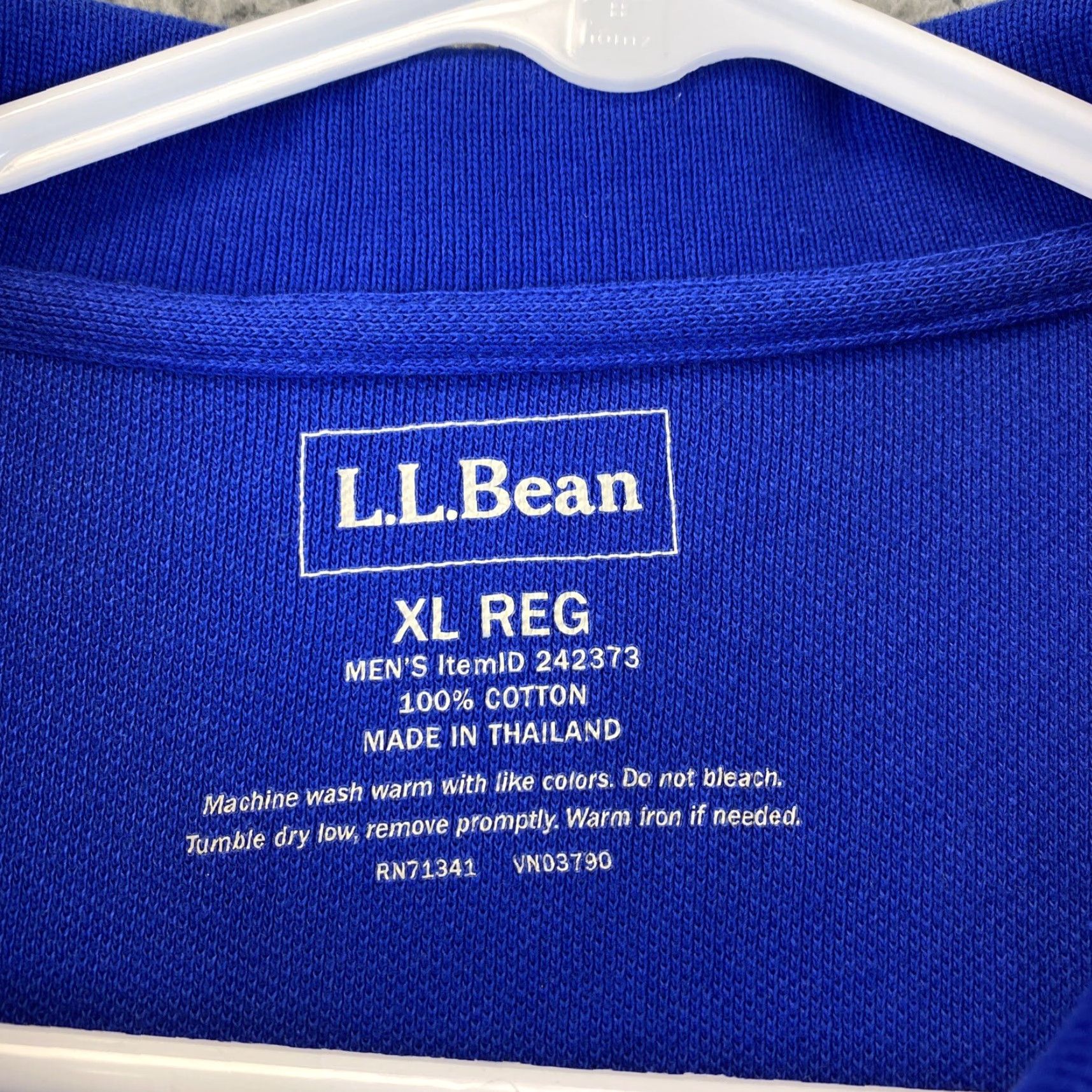 Vintage L.L. Bean Polo Shirt Mens XL Blue Traditional Fit Short Sleeve Cotton / 63-27 Size US XL / EU 56 / 4 - 3 Thumbnail