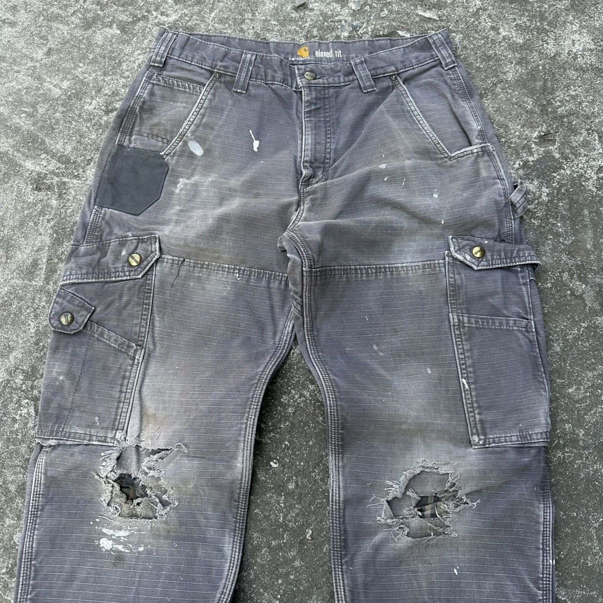 Carhartt (34x31.5) Crazy Vintage Y2K Distressed Carhartt Double Knee Size US 34 / EU 50 - 2 Thumbnail