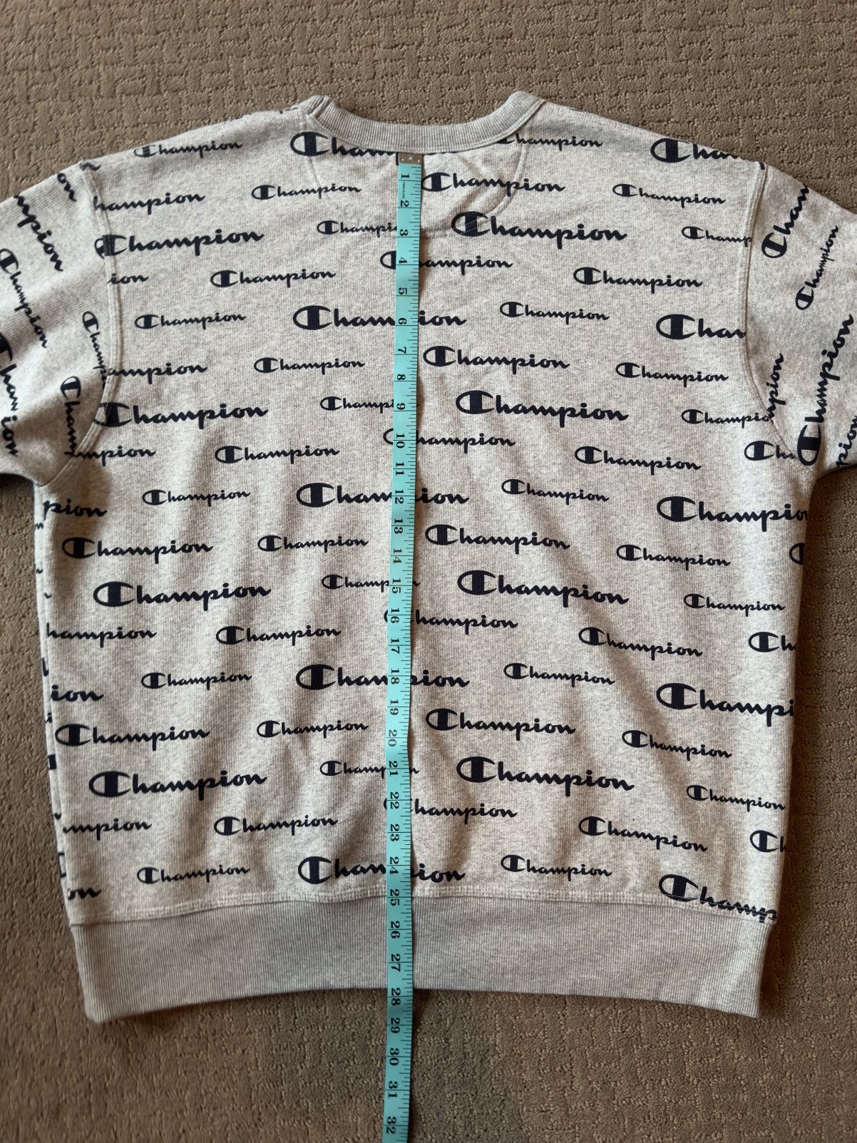 Champion All Over Logo Print Sweater Size US XL / EU 56 / 4 - 5 Thumbnail
