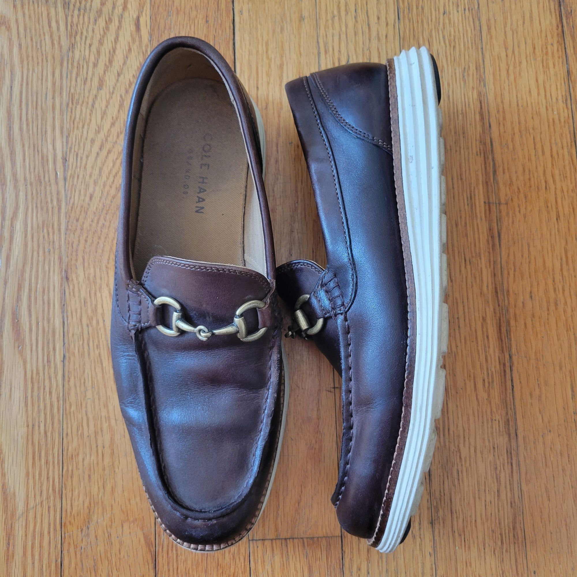 Cole Haan Cole Haan 8M Brown Leather Loafers Horsebit Dress Shoes Prep Size US 8 / EU 41 - 1 Thumbnail