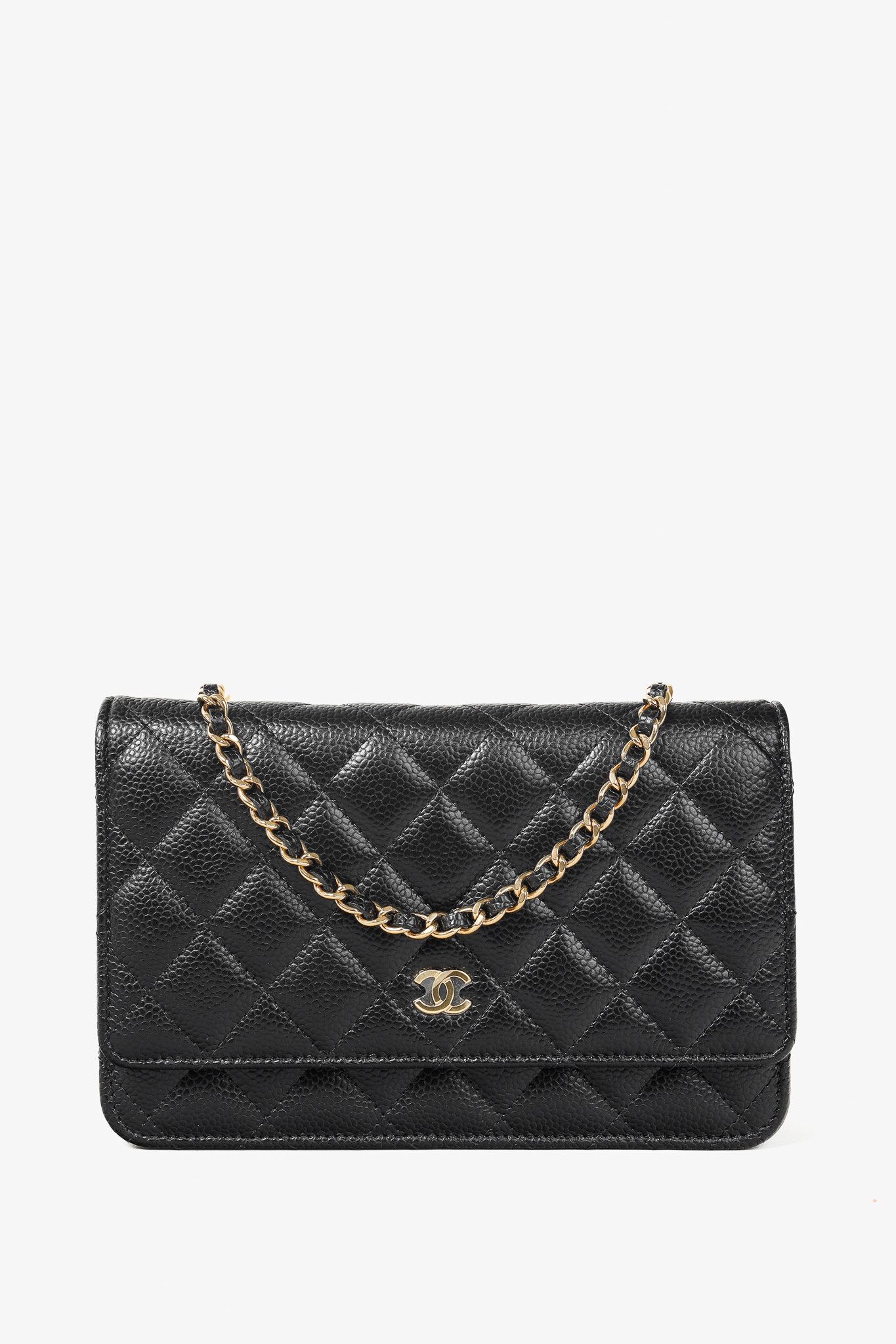 Chanel Chanel Caviar Leather Gold Strap Classic Wallet-On-Chain Size ONE SIZE - 1 Thumbnail