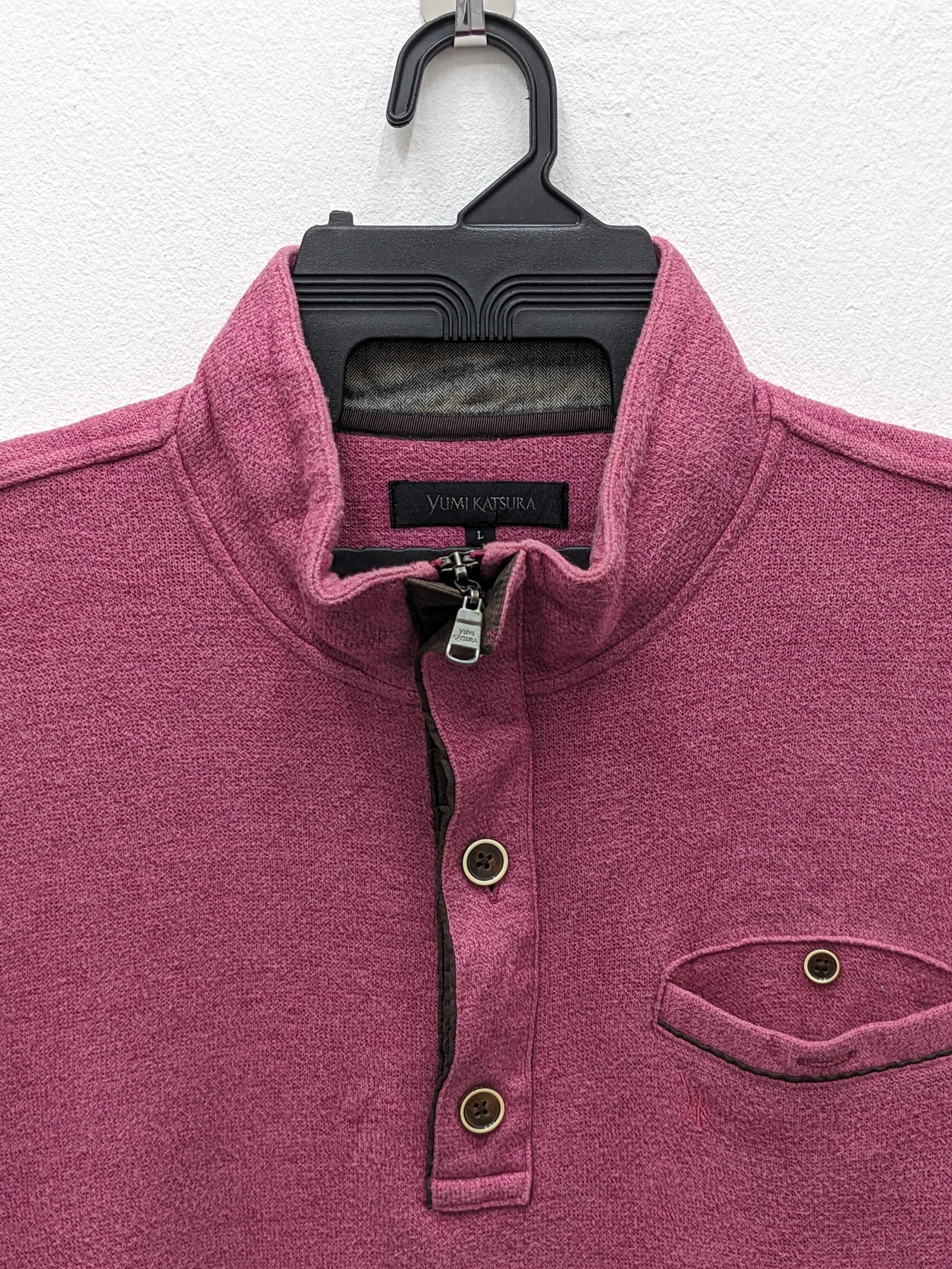 Japanese Brand JAPANESE DESIGNER YUMI KATSURA SINGLE POCKET SWEATSHIRT Size L / US 10 / IT 46 - 4 Thumbnail