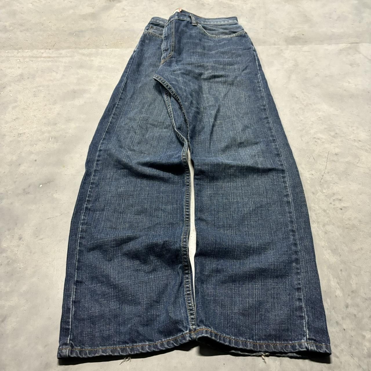 Levi's × Vintage Crazy Vintage Y2K/2000s Baggy Levi’s Dark Wash Skater Grunge Denim Jeans! Size US 38 / EU 54 - 3 Thumbnail