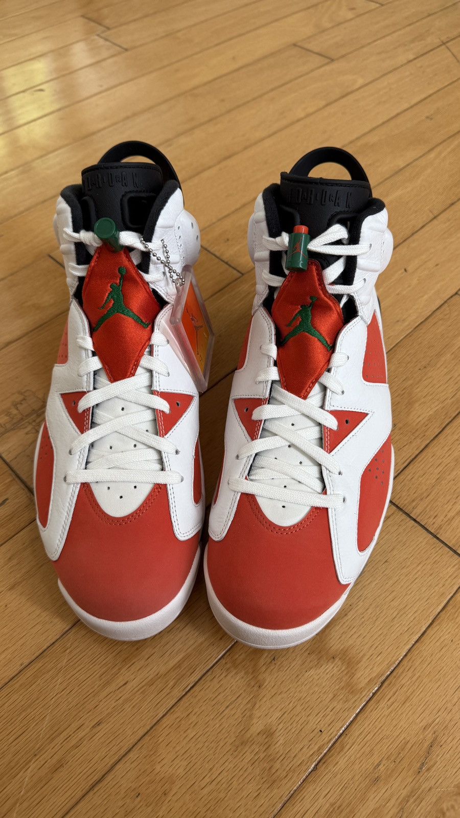 Jordan Brand AIR JODAN 6 RETRO GATORADE LIKE MIKE WHITE SNEAKERS Size US 12 / EU 45 - 2 Thumbnail