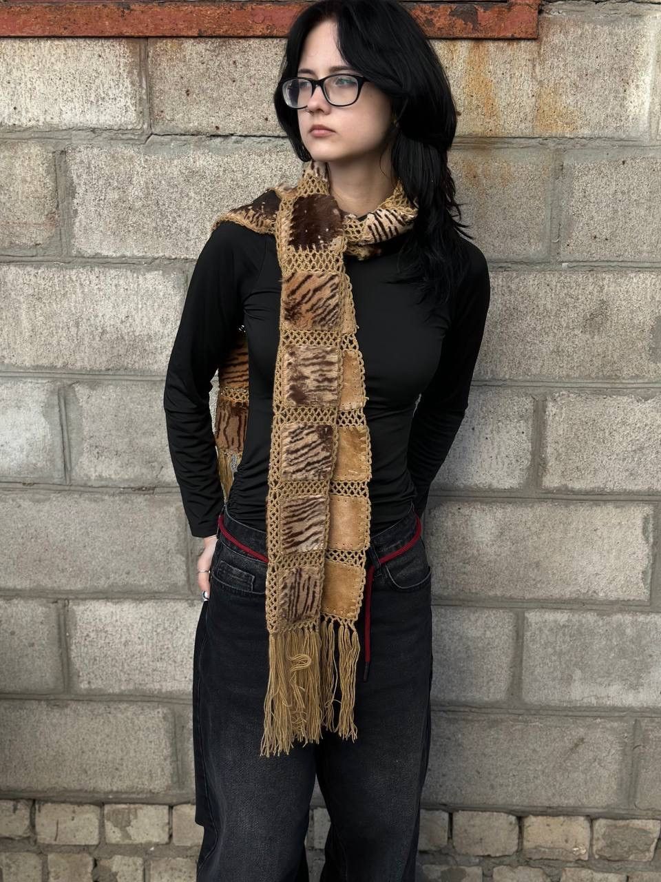 POST ARCHIVE FACTION (PAF) VTG Japanese Style Scarf 160 cm Hype Trend Archival 00s USA Size ONE SIZE - 1 Thumbnail