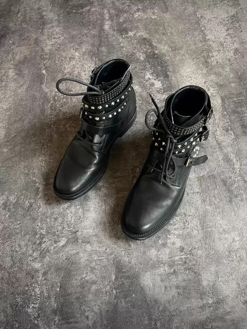 Saint Laurent Paris Saint Laurent Paris Belted Studs Biker Short Boots i Size US 8.5 / EU 41-42 - 2 Thumbnail