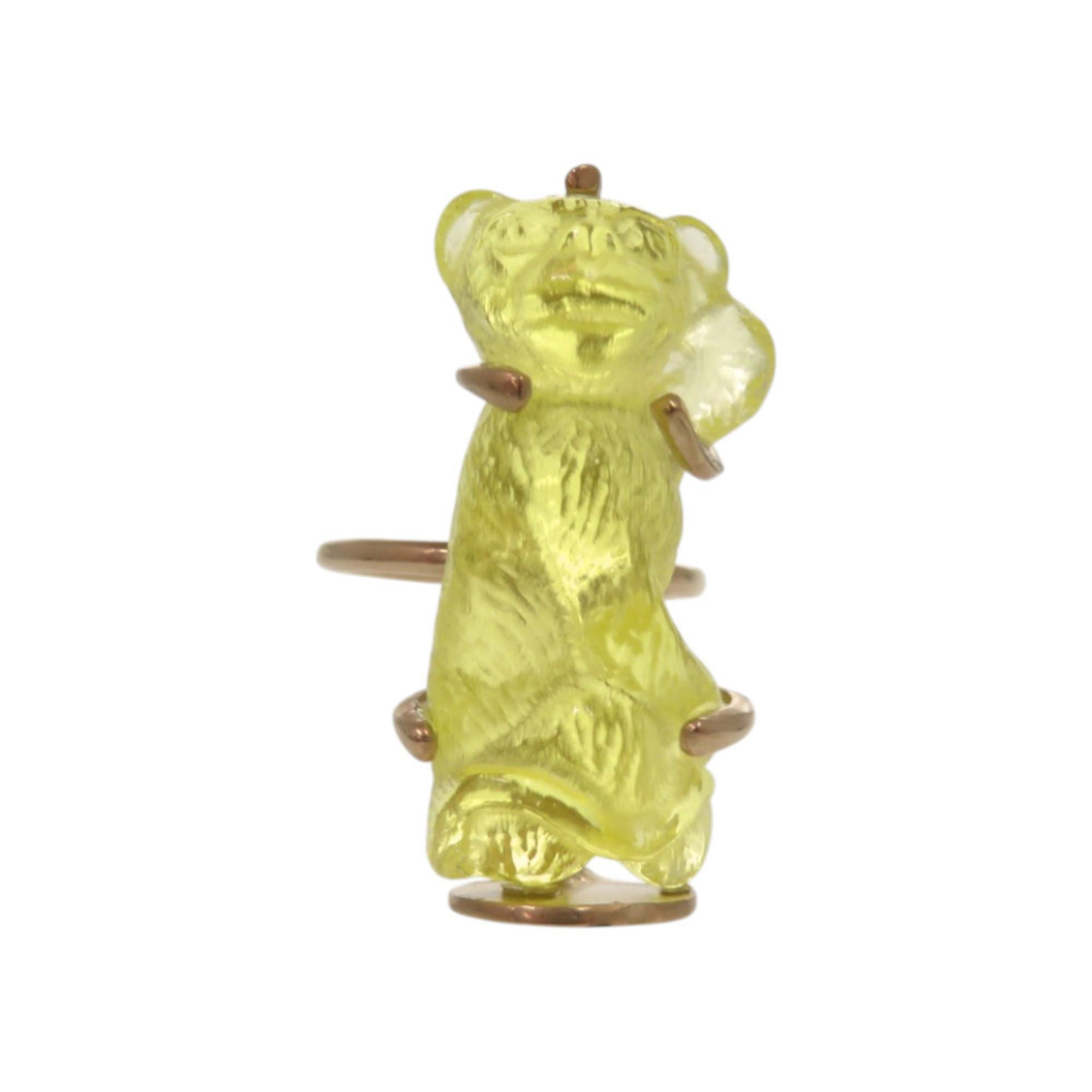 Dior Christian Dior Excellent condition Dior Monkey resin ring, approximately 1cm, yellow, 0055Dior Size ONE SIZE - 1 Thumbnail