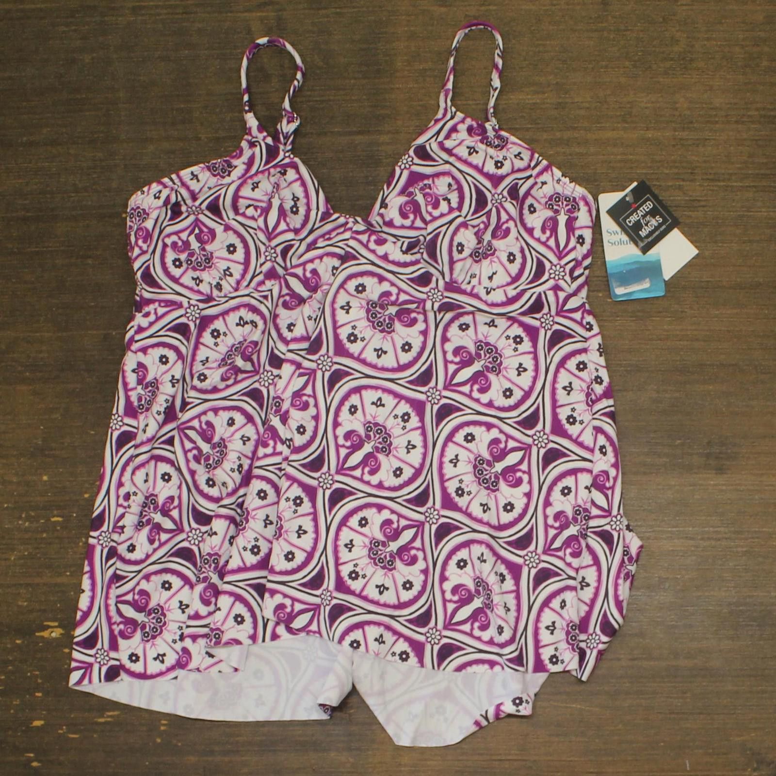 Other Nwt Swim Solutions Tankini Bikini Top Magenta Purple 18 Size ONE SIZE - 1 Thumbnail