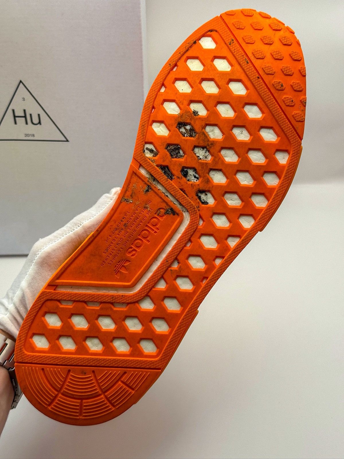 Adidas × Pharrell Adidas x Pharrell Williams NMD Hu Orange Size US 10 / EU 43 - 13 Thumbnail