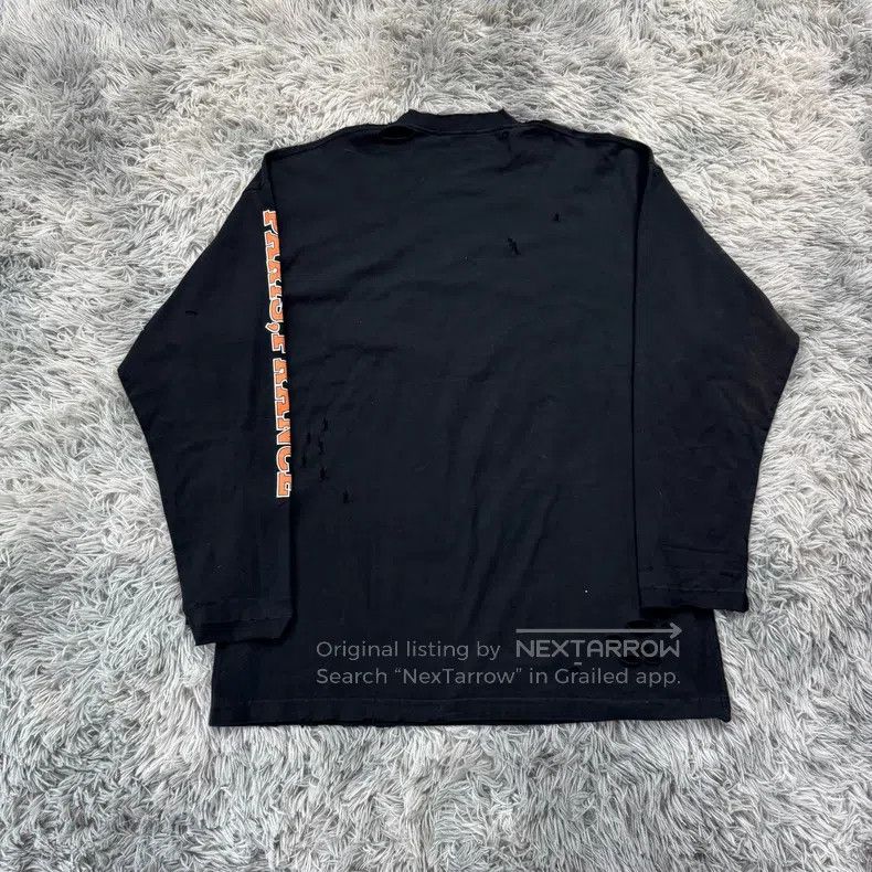 Balenciaga Balenciaga Scissor Destroyed Long Sleeve Hoodie Sweatshirt Size US S / EU 44-46 / 1 - 2 Thumbnail
