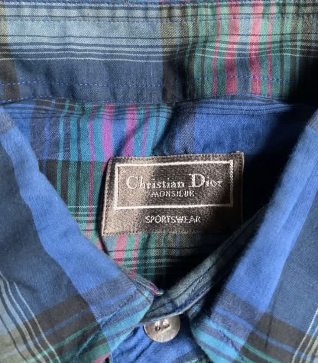 Christian Dior Monsieur Rare Vintage Christian Dior Monsieur Plaid Shirt Size US L / EU 52-54 / 3 - 2 Thumbnail